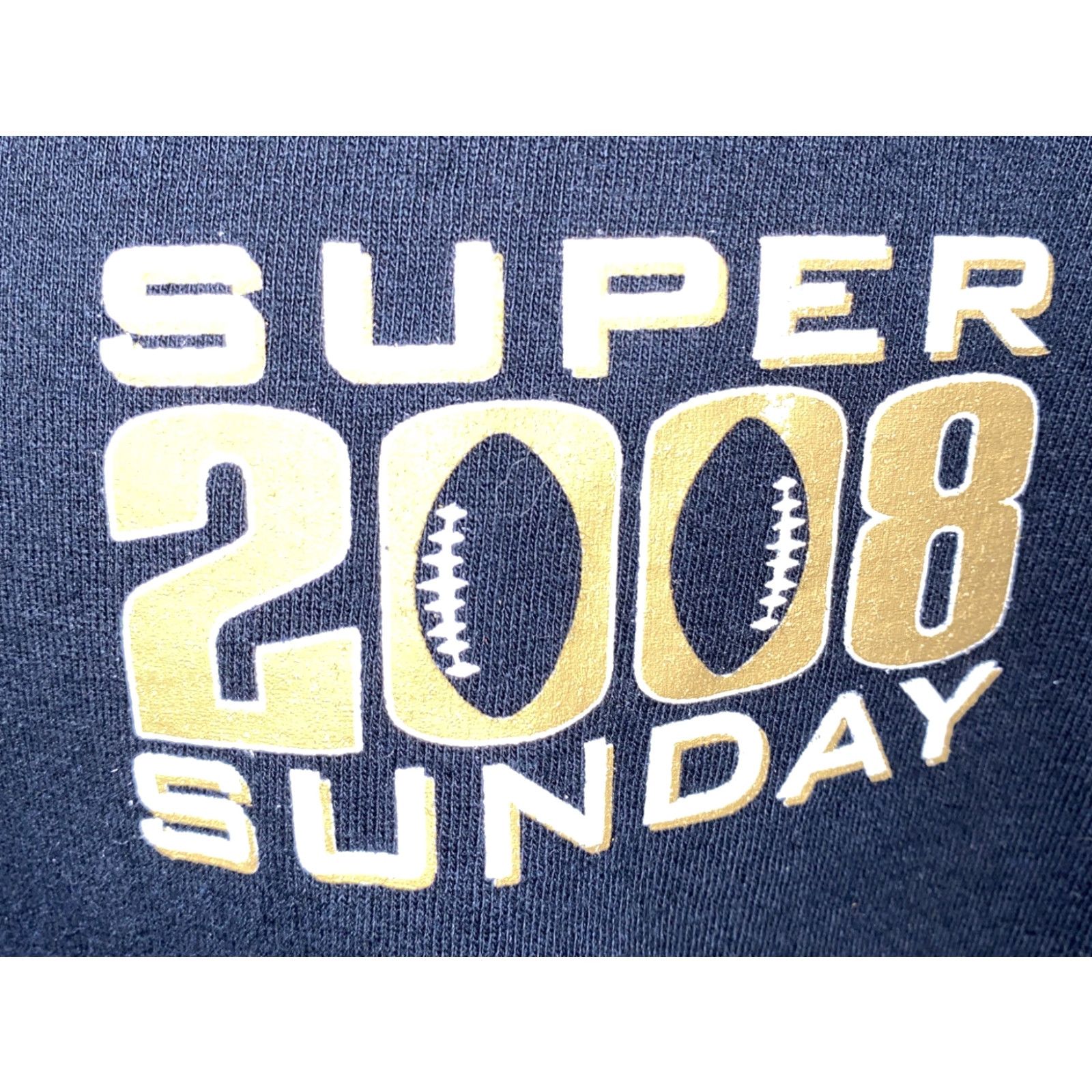 Gildan Gildan T-Shirt XL 2008 SUPERBOWL SUNDAY XLII Graphic Black Mens XL Size US XL / EU 56 / 4 - 5 Thumbnail