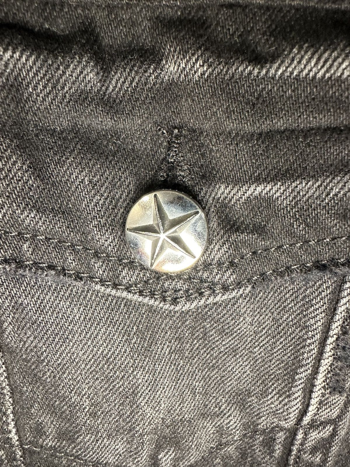 Amiri AMIRI Black Denim “Chemist Star Trucker” Jacket w Blue Stars Size US XL / EU 56 / 4 - 6 Thumbnail