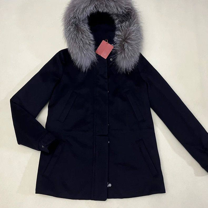 Loro Piana LORO PIANA A dark blue cashmere short coat for ladies Size XS / US 0-2 / IT 36-38 - 1 Thumbnail