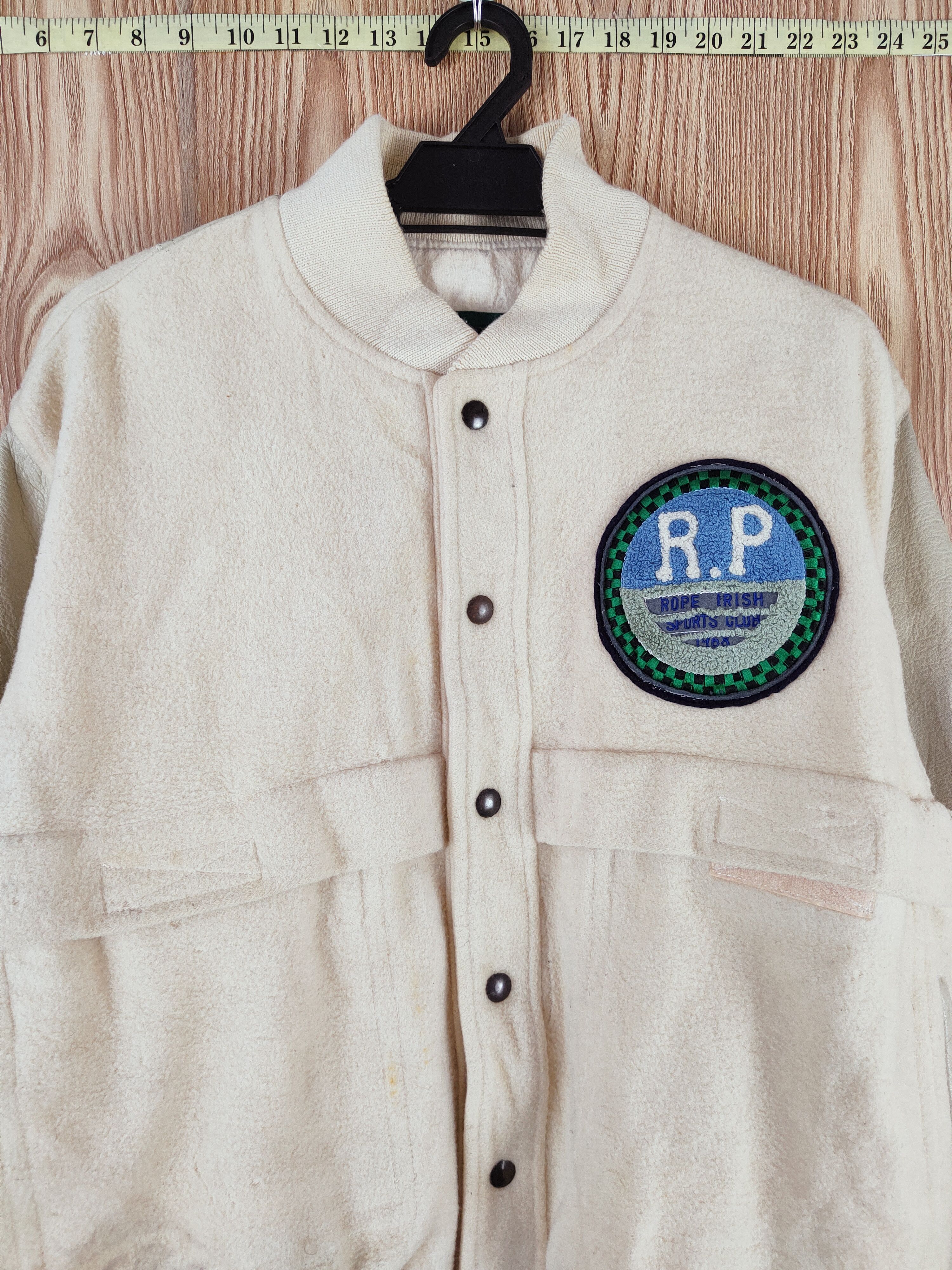 Vintage Rope vintage Cream Varsity Jackets #W724 Size US M / EU 48-50 / 2 - 2 Thumbnail