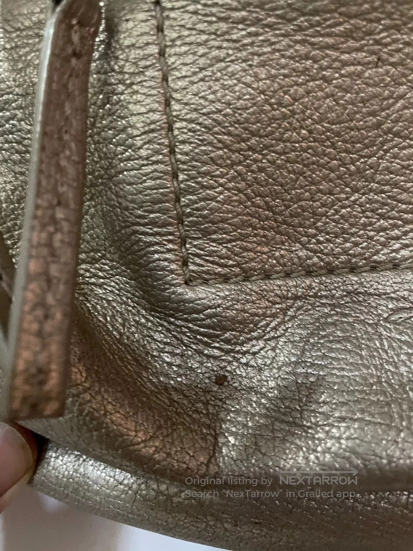 Rick Owens rick owens small leather backpack in champagne. Size ONE SIZE - 5 Thumbnail