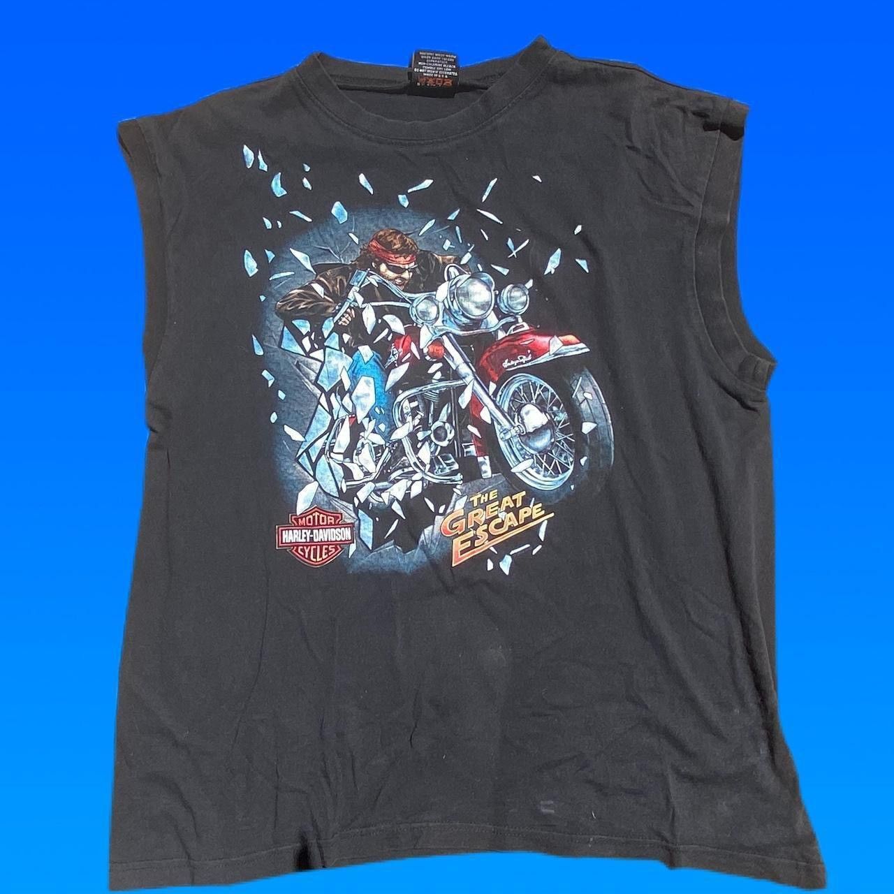 Harley Davidson × Vintage VINTAGE SLEEVELESS DEAD STOCK 90s HARLEY SHIRT Size US XL / EU 56 / 4 - 1 Thumbnail