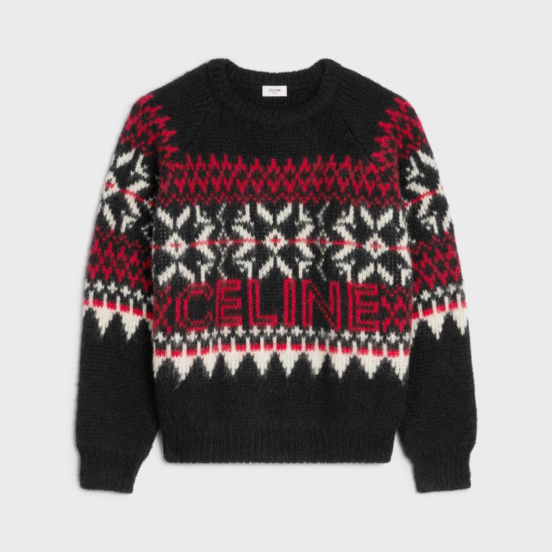 Celine o1mle0426 Fair Isle Wool Sweater in Multicolor Size US S / EU 44-46 / 1 - 1 Thumbnail