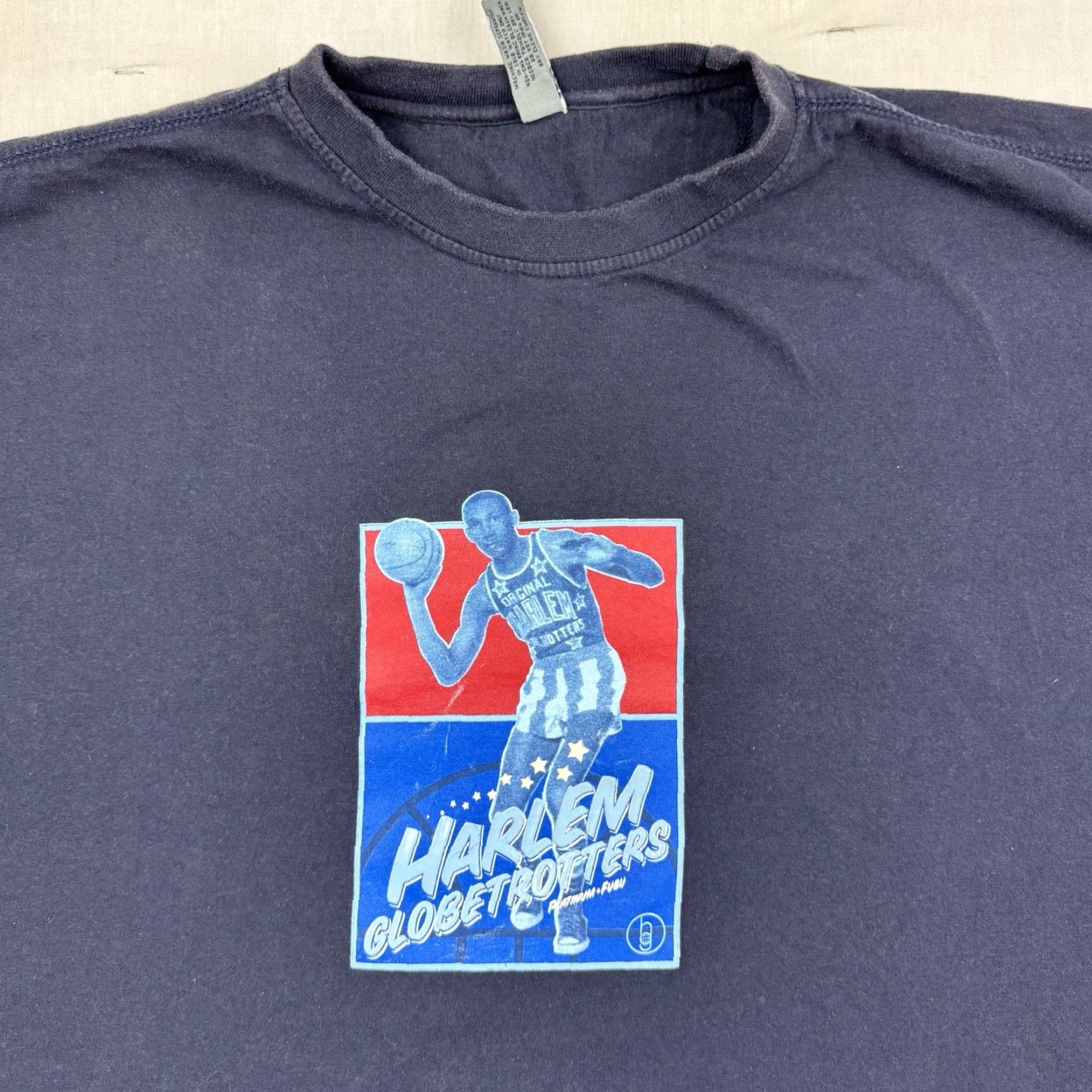 Fubu VINTAGE FUBU T Shirt Harlem Globetrotters Adult 2XL Hip Hop Punk Y2K Blue Cotton Short Sleeve Crew Neck Mens Size US XXL / EU 58 / 5 - 3 Thumbnail