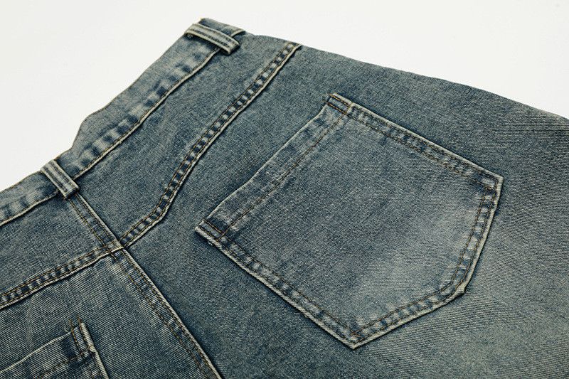 Jean American retro leopard print patchwork curved jeans Size US 32 / EU 48 - 5 Thumbnail
