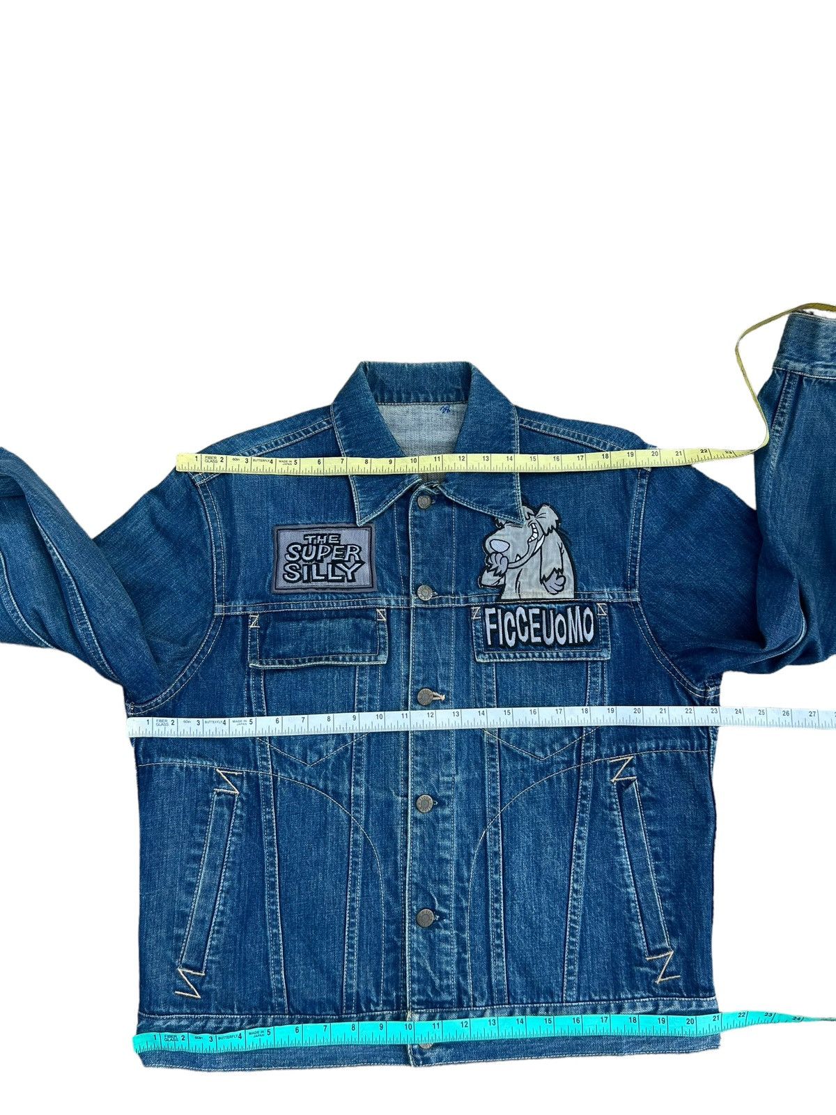 Japanese Brand Vintage 90s Ficce Jeans X Hanna-Barbera Denim Trucker Jacket Size US M / EU 48-50 / 2 - 3 Thumbnail