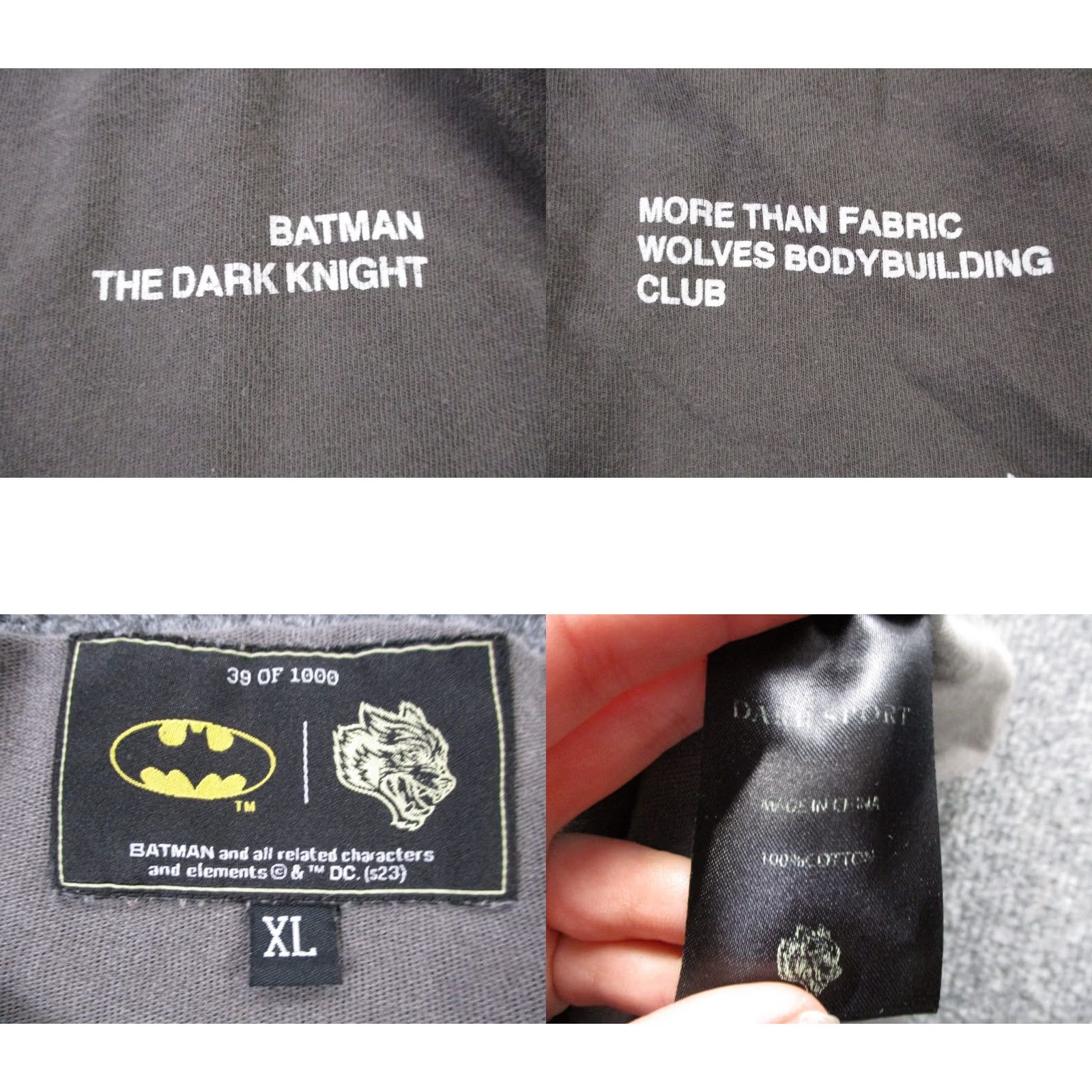 Darc Sport Darc Sport Shirt XL Gray Batman Dark Knight Wolves DC Born in Darkness Mens Size US XL / EU 56 / 4 - 8 Thumbnail