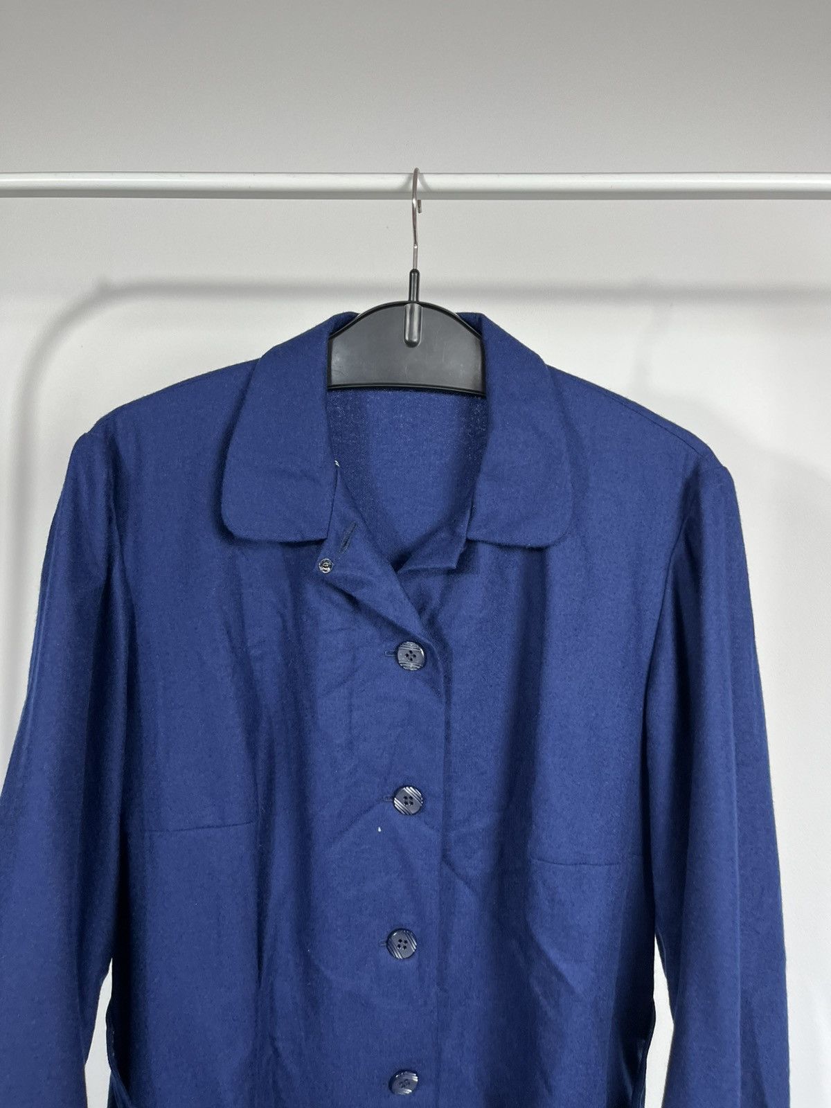 Other Vintage Blue Wool Worsted Robe Housecoat Dressing Gown Size US S / EU 44-46 / 1 - 3 Thumbnail