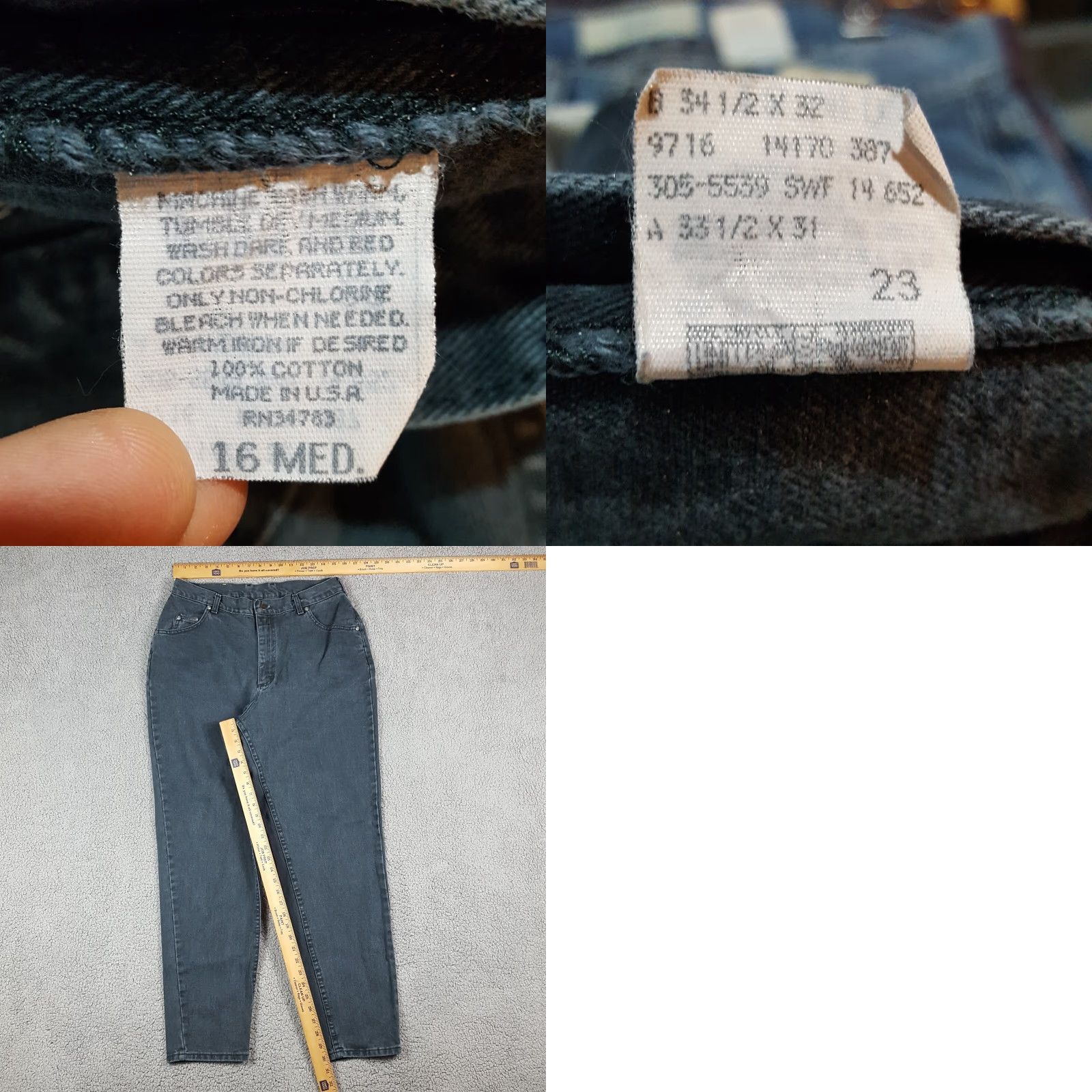 Lee VINTAGE Lee Jeans Women Size 16 High Waist Tapered Denim Casual 80s Retro Blue Size 38" / US 16 / IT 52 - 8 Thumbnail