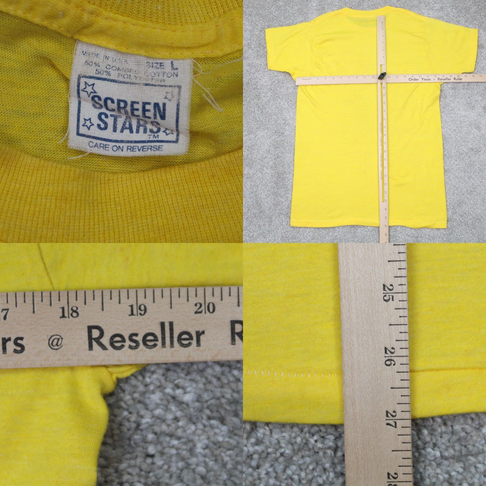 Vintage VINTAGE Screen Stars Shirt Womens Large Yellow EZ Livin Short Sleeve STARS Size L / US 10 / IT 46 - 8 Thumbnail