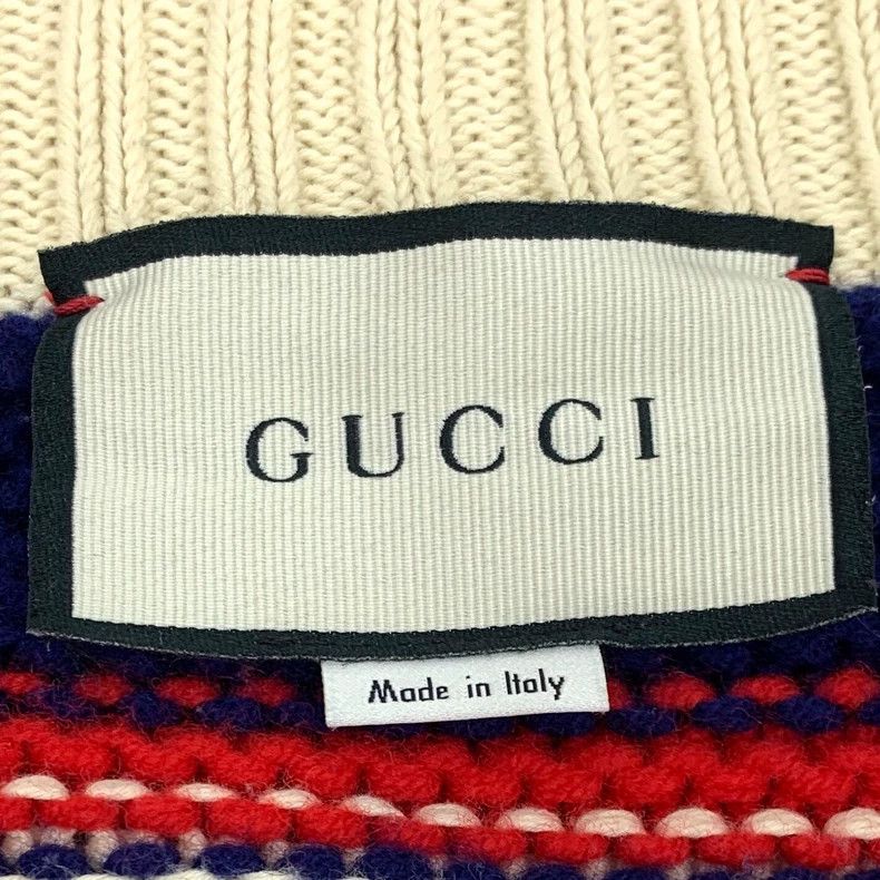 Gucci Gucci Color-blocked striped V-neck single-breasted long-sle Size L / US 10 / IT 46 - 6 Thumbnail