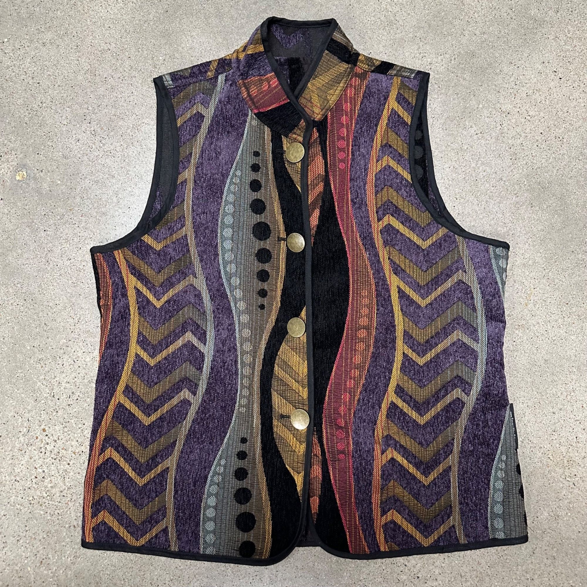 Vintage Vintage Unique Patterned Reversible Vest Size M / US 6-8 / IT 42-44 - 1 Thumbnail