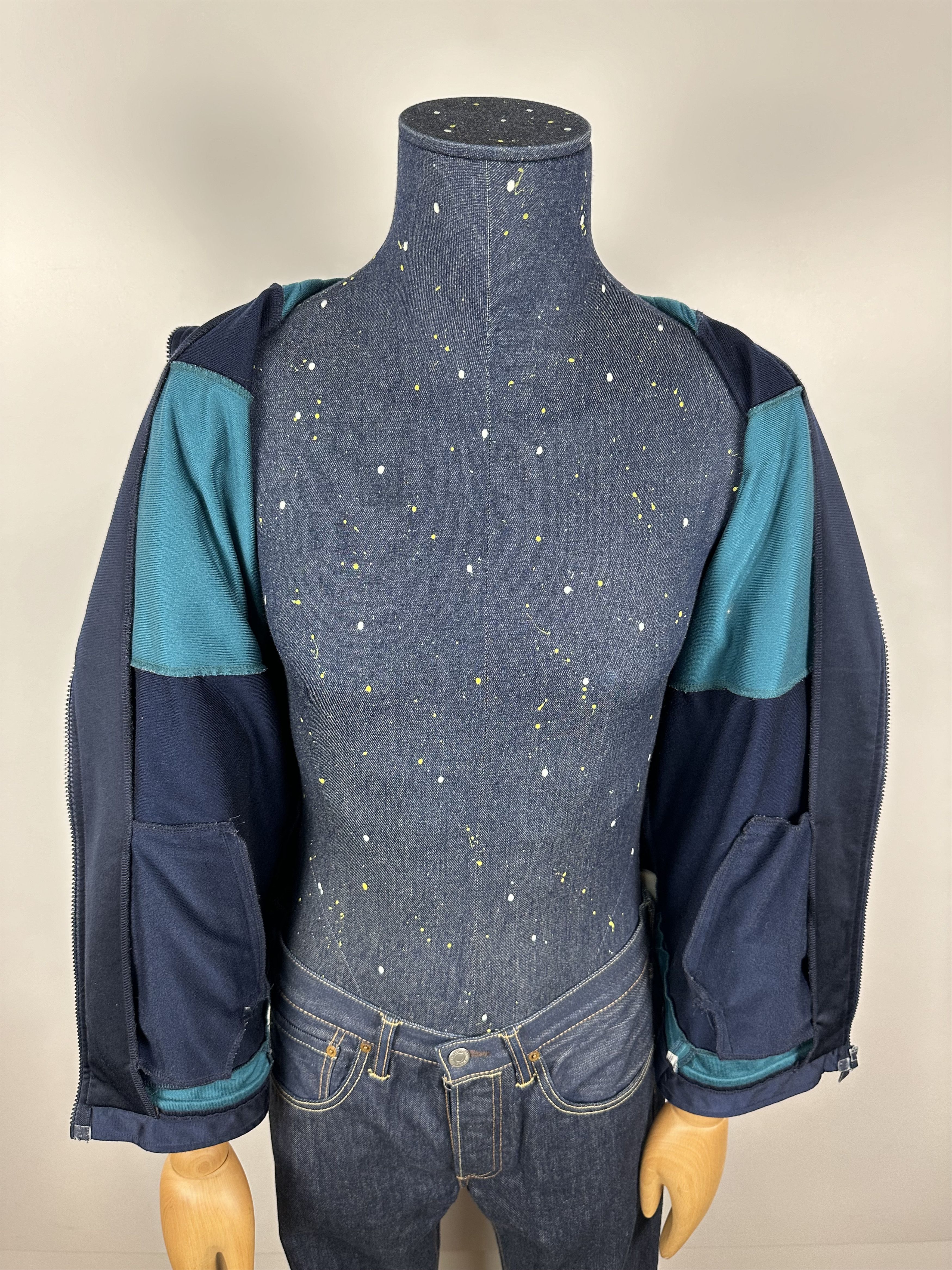 Reebok × Vintage Reebok Vintage 90s Blue Green Track Tracksuit Top Jacket Size US XS / EU 42 / 0 - 8 Thumbnail