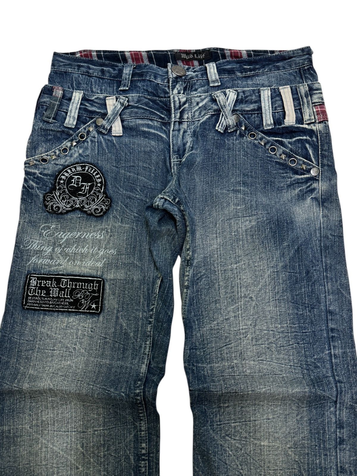 Japanese Brand Y2k Wild Life Seditionaries Double Waist Studded Patches Size US 32 / EU 48 - 3 Thumbnail
