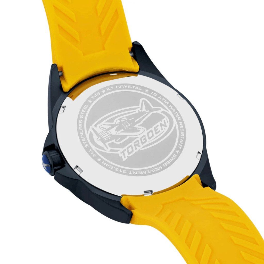 Other New Torgoen TN-1316 T48 Yellow Navy 44mm Silicone Strap Wat Size ONE SIZE - 6 Thumbnail