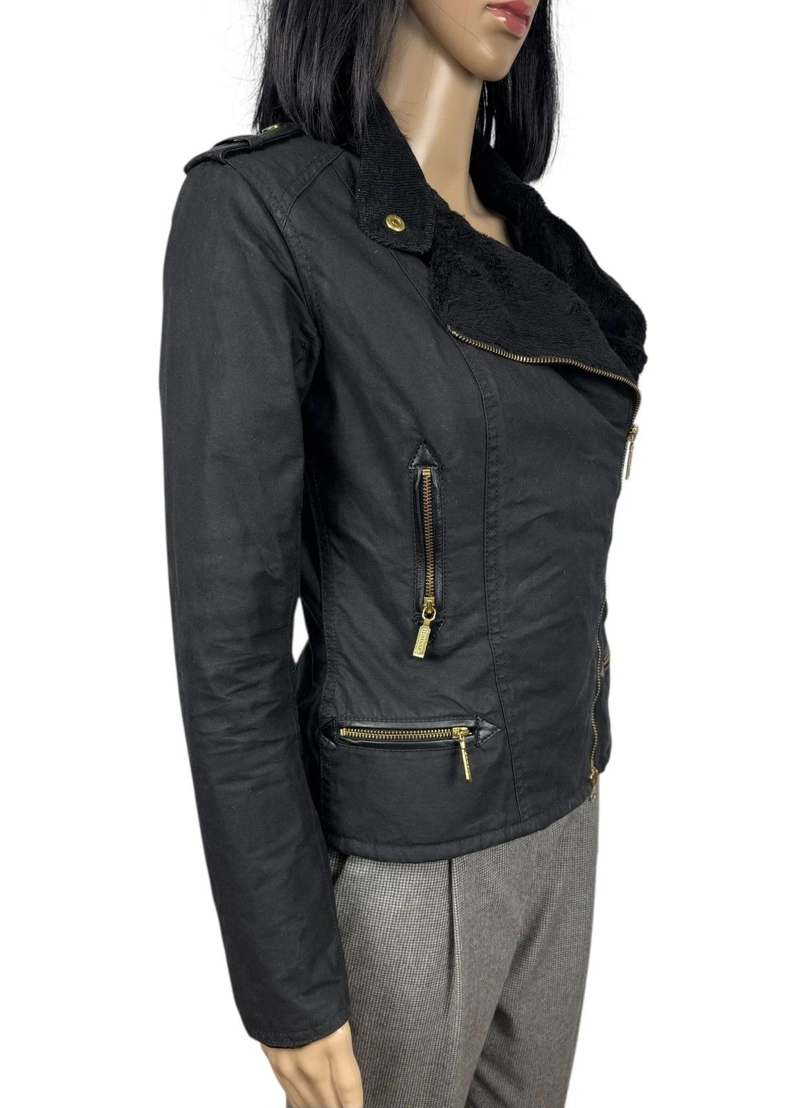 Barbour Barbour International Wax Asymmetrical Jacket Biker UK8 US4 Size S / US 4 / IT 40 - 5 Thumbnail