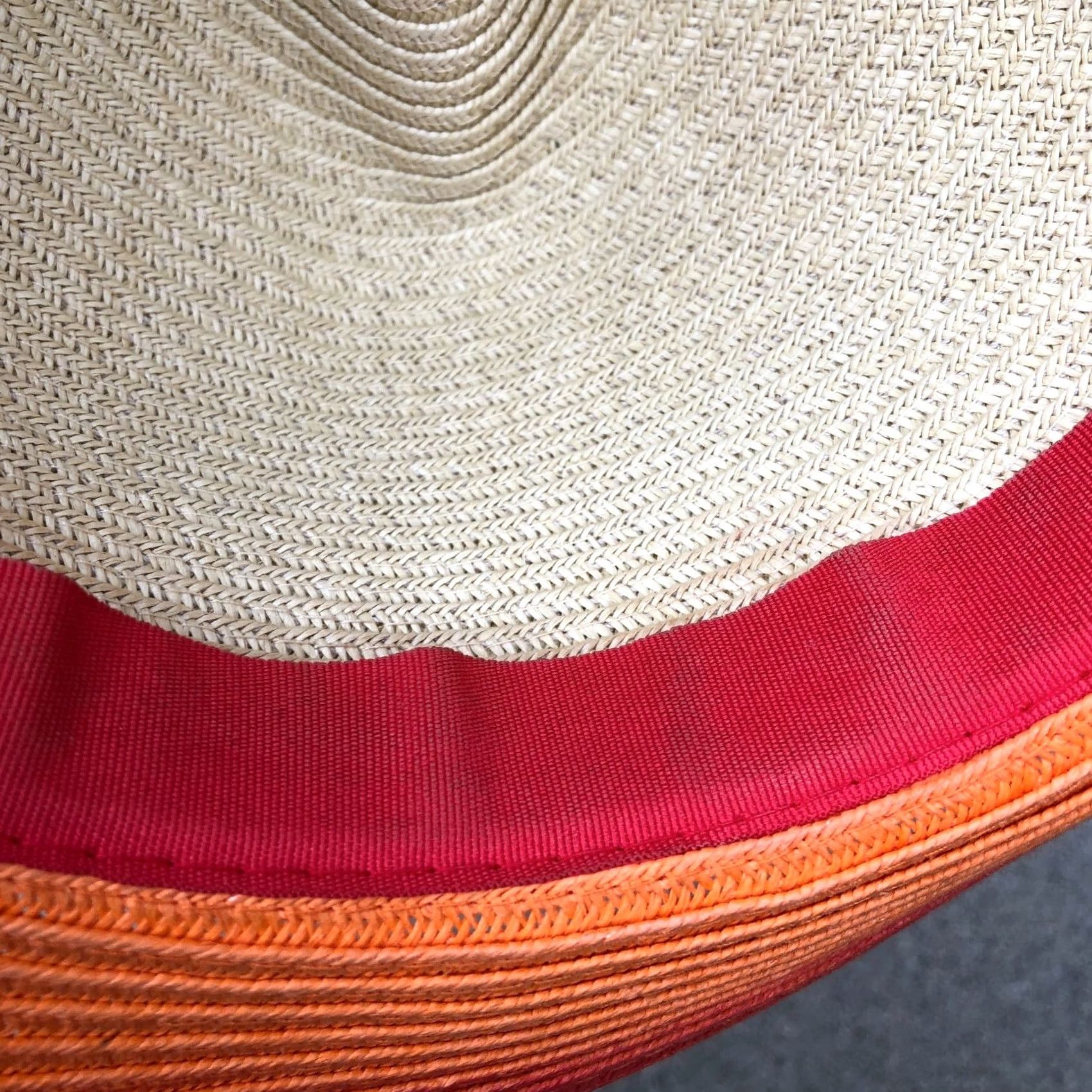 Panama Jack PANAMA JACK Fedora Hat Unisex Beige Orange 100% Toyo Cap One Size Mens Womens Fedora Hat Size ONE SIZE - 6 Thumbnail