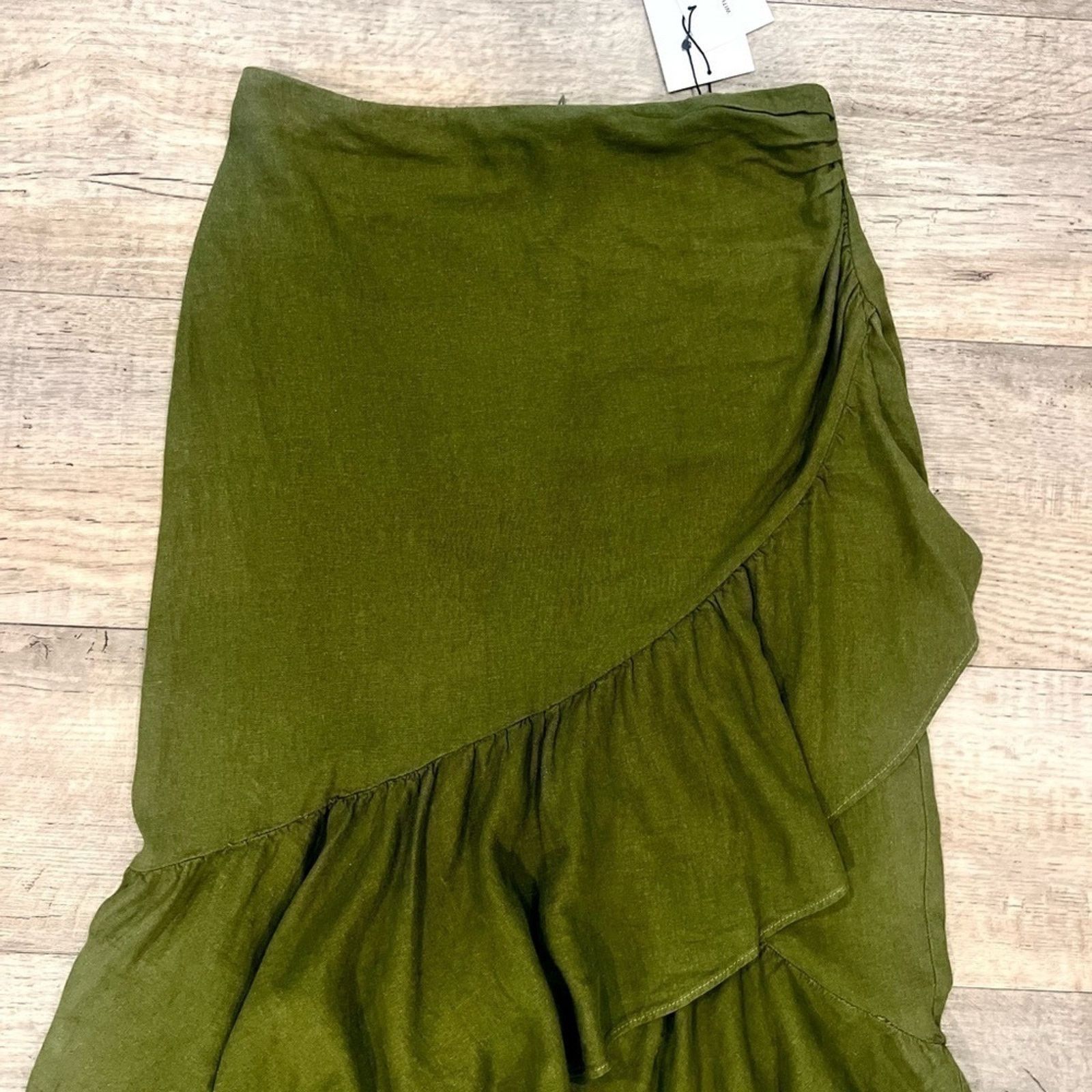 Zara ZARA Linen Blend Asymmetrical Skirt NWT Size 33" - 21 Thumbnail
