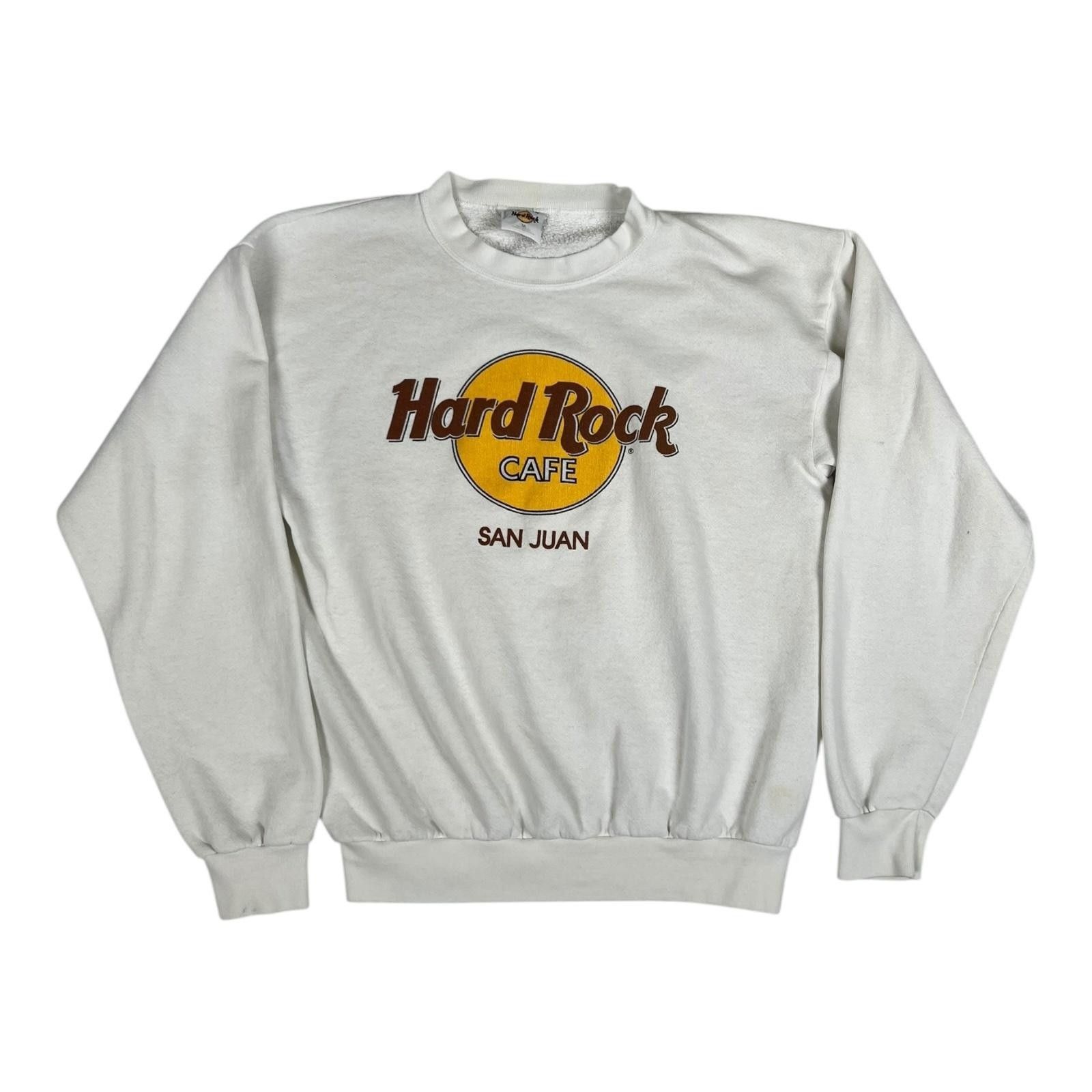 Hard Rock Cafe Vingtage Hard Rock Cafe San Juan Sweatshirt Mens Medium Whit Size US M / EU 48-50 / 2 - 1 Thumbnail