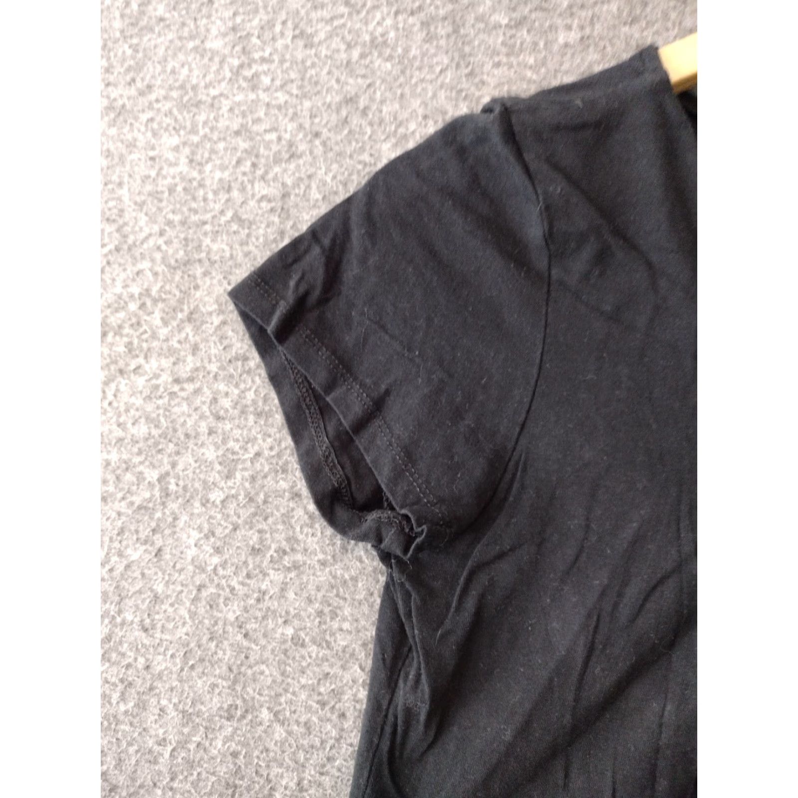 Vintage Heart & Hips Sundress Shirt Dress Juniors M Black Knee Length Cap Sleeve Knit 60% Cotton 35% Rayon 5% Spandex Casual Summer Vintage: No Size 32" / US 10 / IT 46 - 7 Thumbnail
