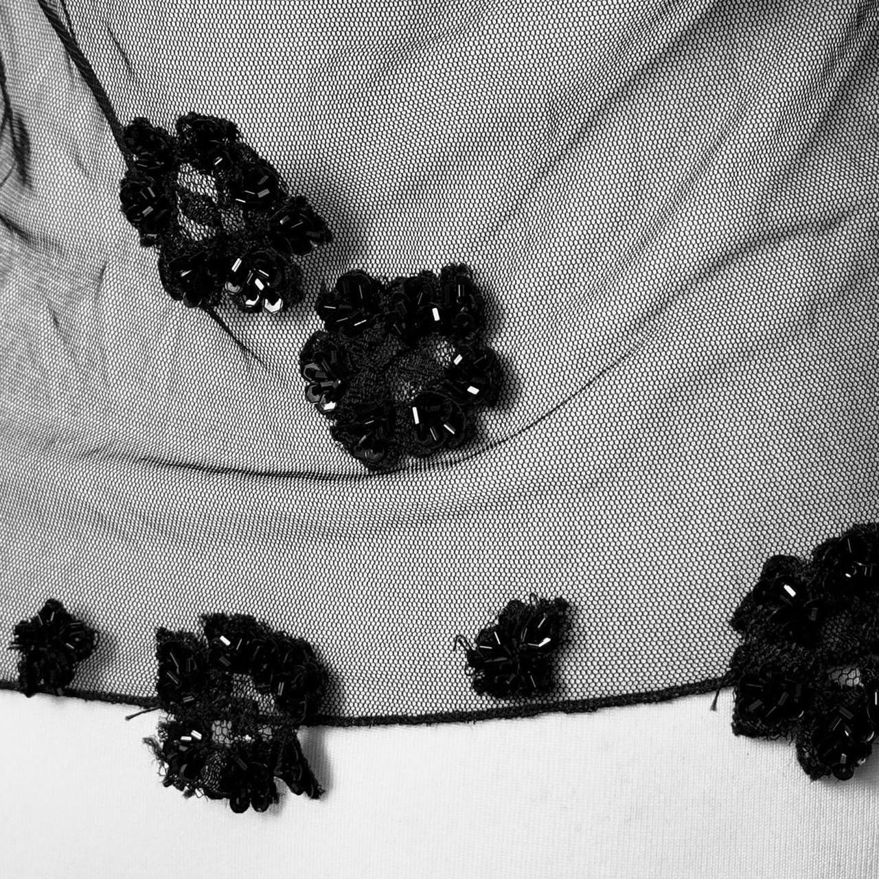 Vintage Unique gothic avant-garde blouse with embroidered beads Size S / US 4 / IT 40 - 4 Thumbnail