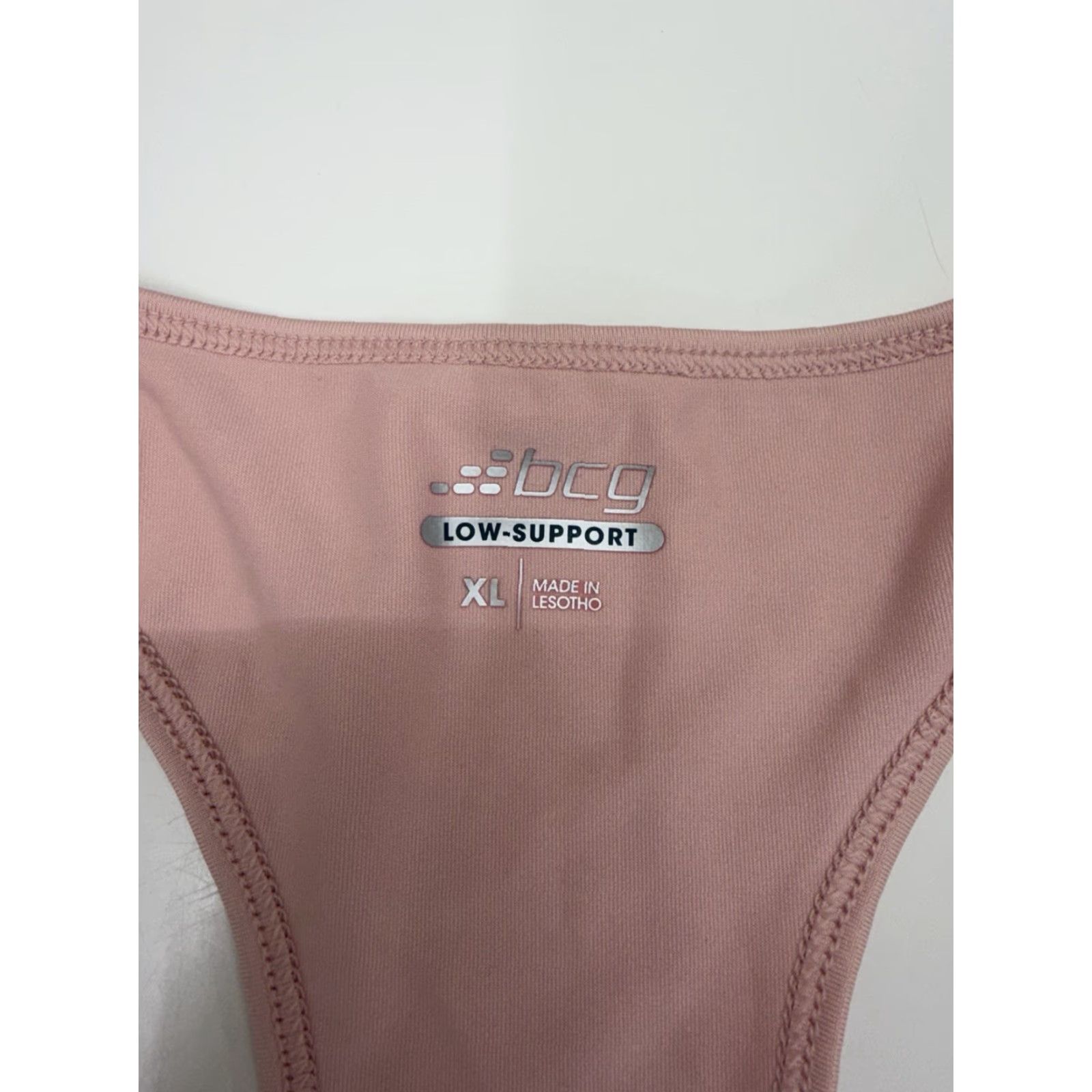 Vintage BCG Womens Sports Bra Size XL Low Support Pink Racerback Pullover Unpadded Size ONE SIZE - 2 Thumbnail