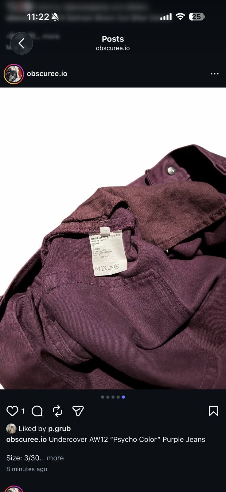 Undercover Undercover AW12 "Psycho Color" Purple Jeans Size US 30 / EU 46 - 5 Thumbnail