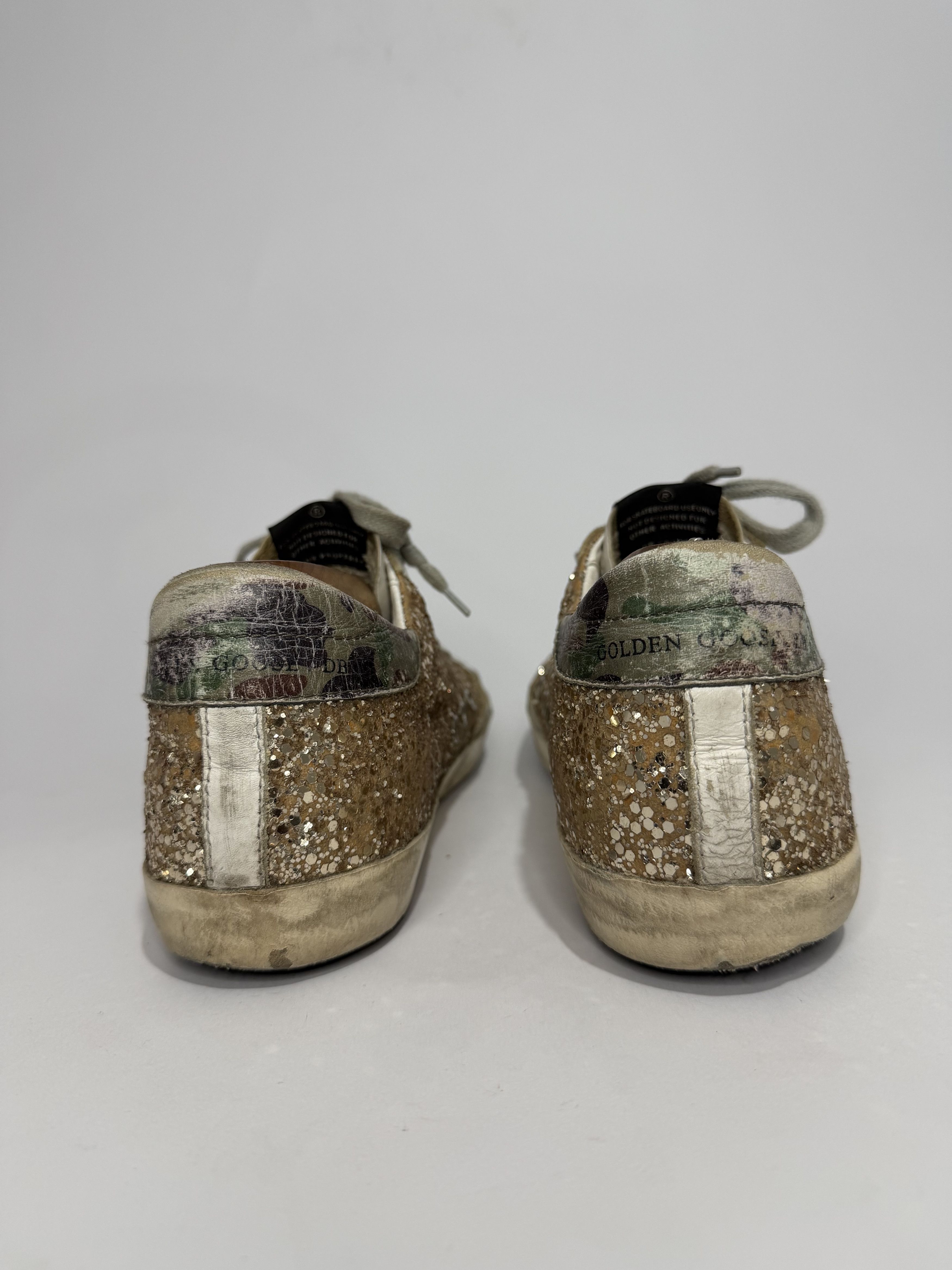 Golden Goose Golden Goose Metallic Gold Glitter Superstar Sneakers Size US 8 / EU 41 - 5 Thumbnail