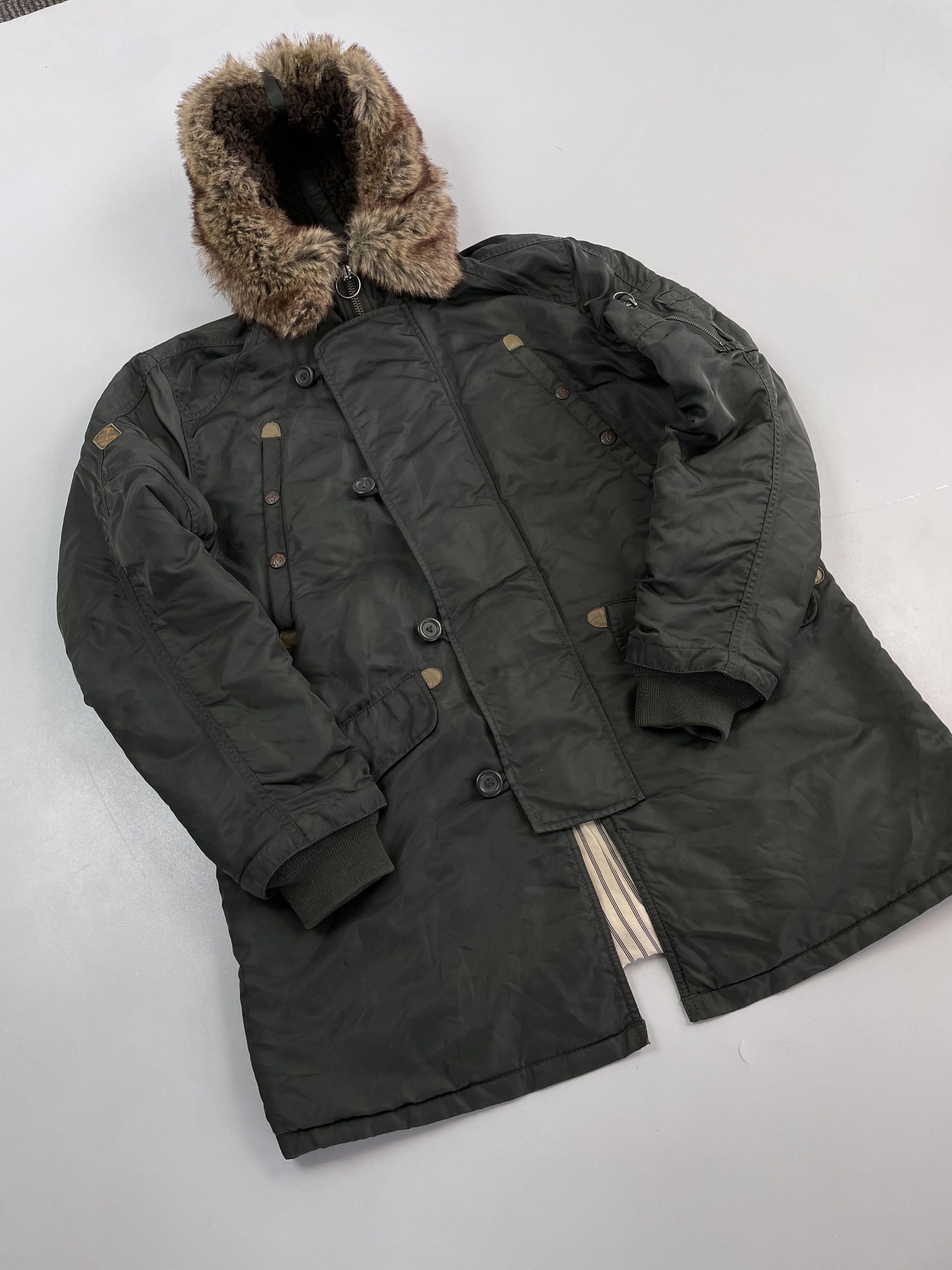 Diesel × Vintage Diesel n-2B jacket khaki y2k Size US XL / EU 56 / 4 - 7 Thumbnail