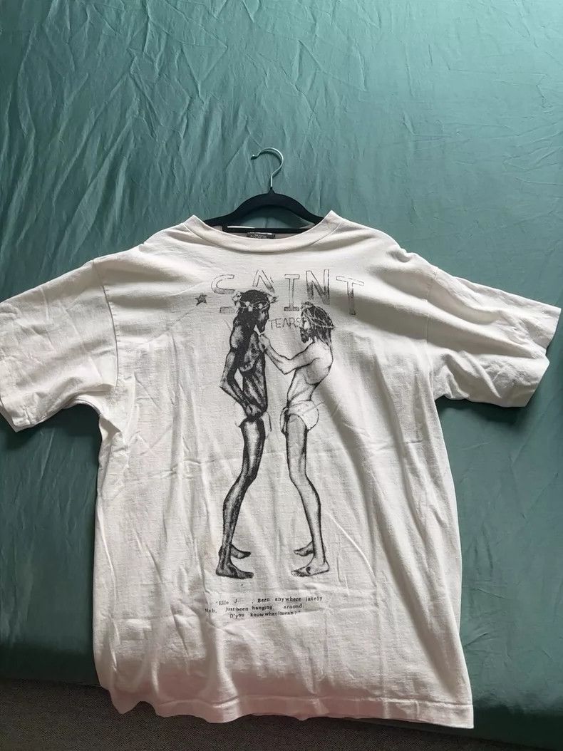 Saint Michael Saint Michael Pattern white short sleeved shirt Size US L / EU 52-54 / 3 - 1 Thumbnail