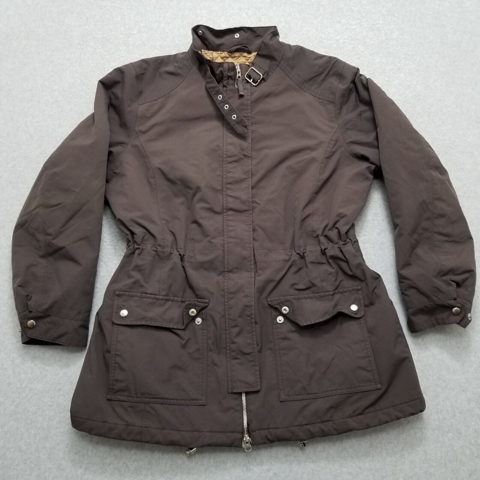 Lands' End Lands End Womens Jacket Large Brown Pockets Full Zip Size L / US 10 / IT 46 - 1 Thumbnail