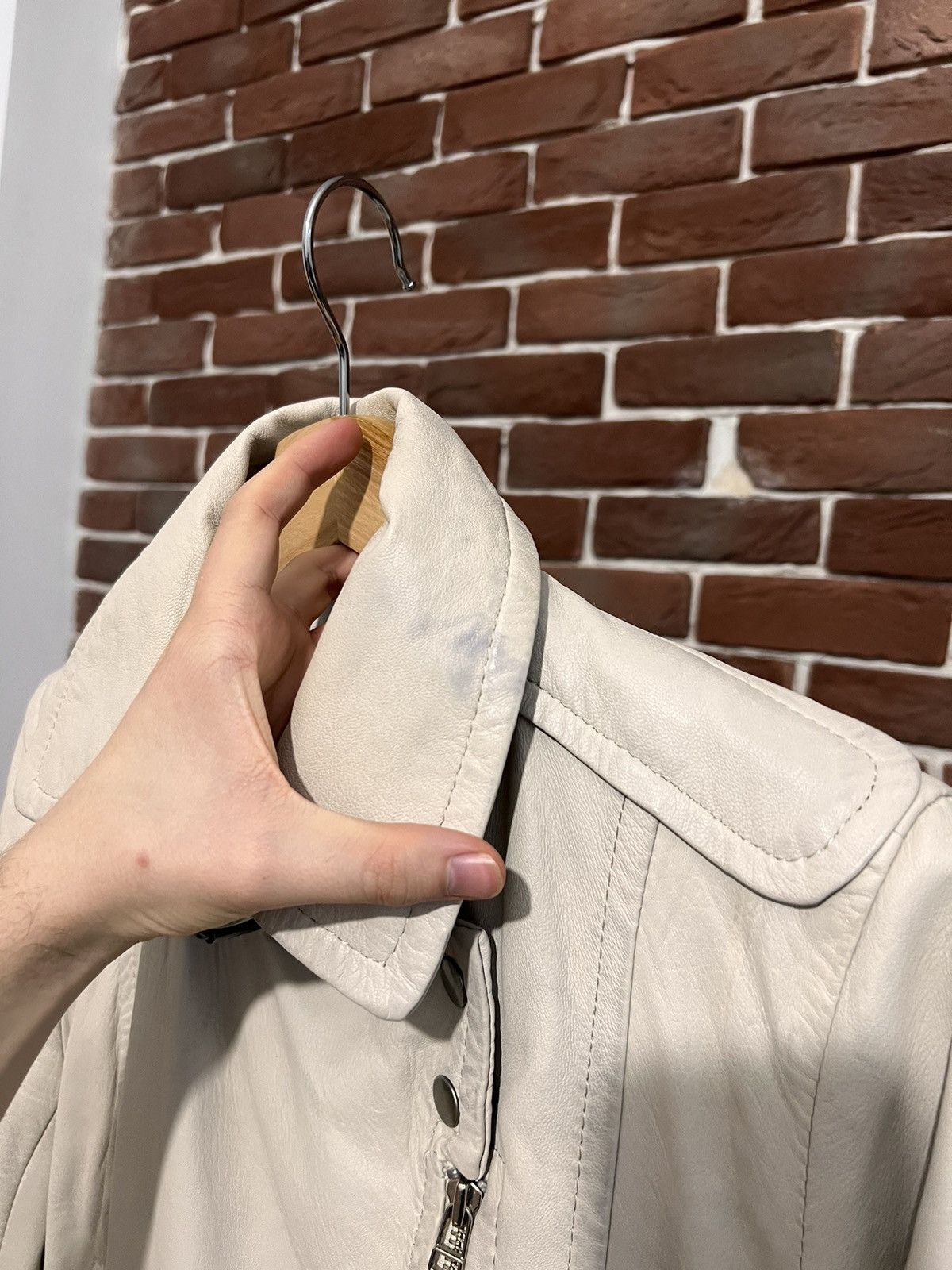 Leather Vintage Genuine Real Leather Jacket High Quality Rock Punk Size XS / US 0-2 / IT 36-38 - 7 Thumbnail