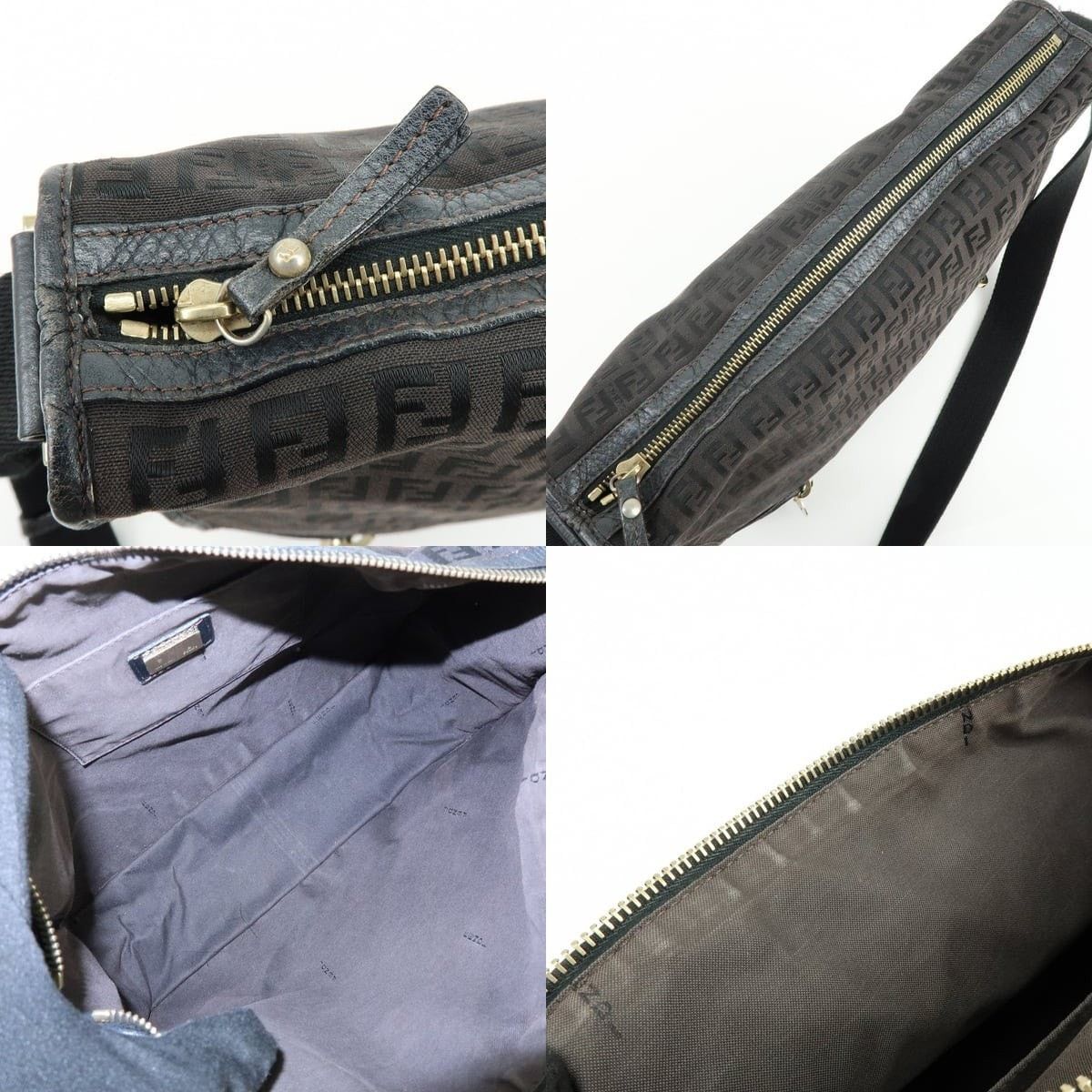 Fendi Fendi Zucchino Shoulder Bag Brown Size ONE SIZE - 7 Thumbnail