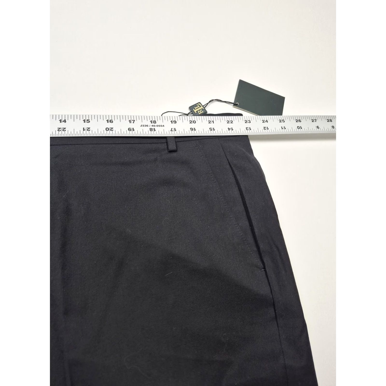 Ralph Lauren Lauren Ralph Lauren Dress Pants Mens 46 Waist Black Polyester Rayon Flat Front NWT Size US 30 / EU 46 - 6 Thumbnail