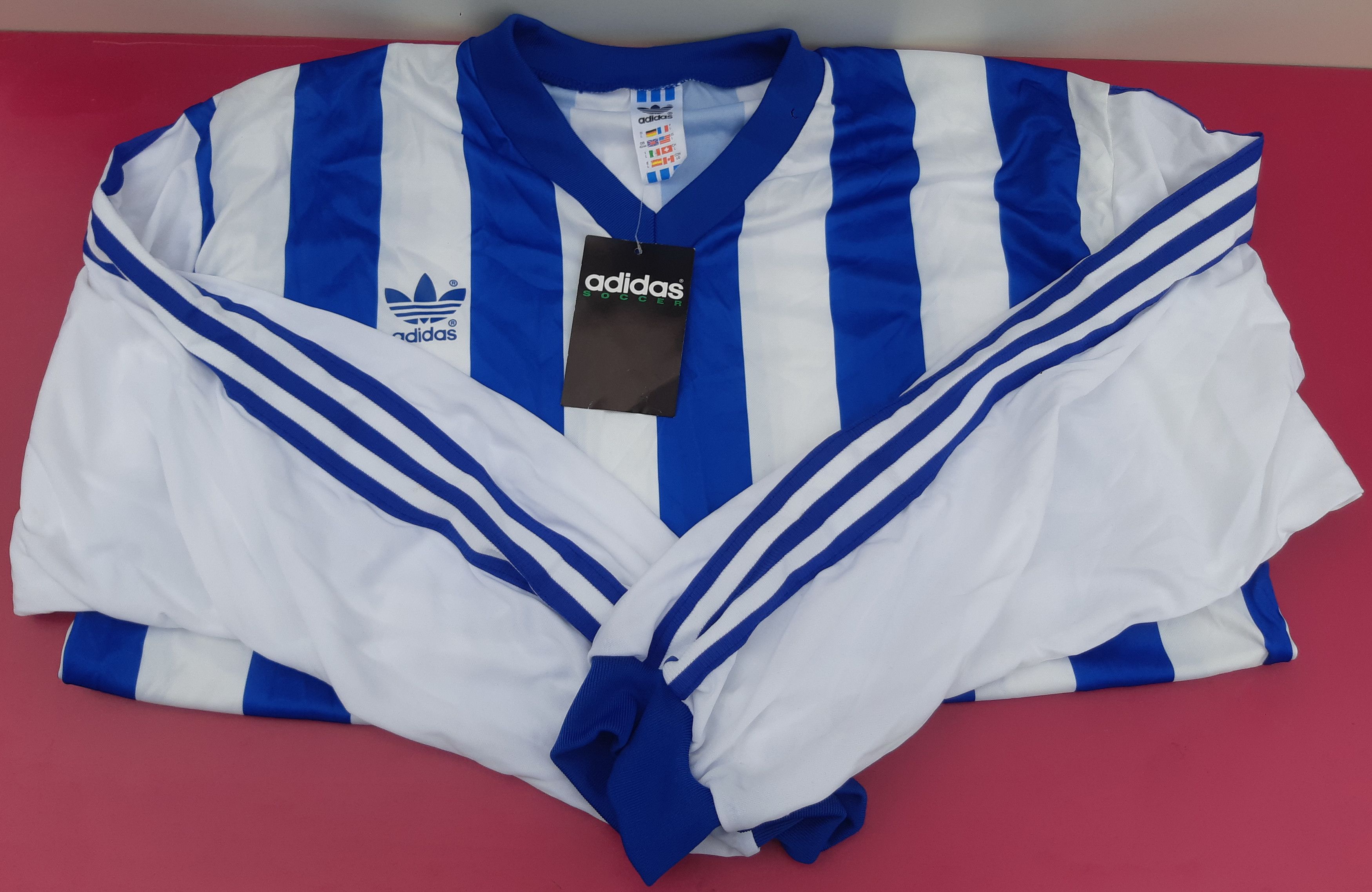 Adidas Vintage 80s ADIDAS Soccer Jersey made in England size L NWT Size US L / EU 52-54 / 3 - 3 Thumbnail