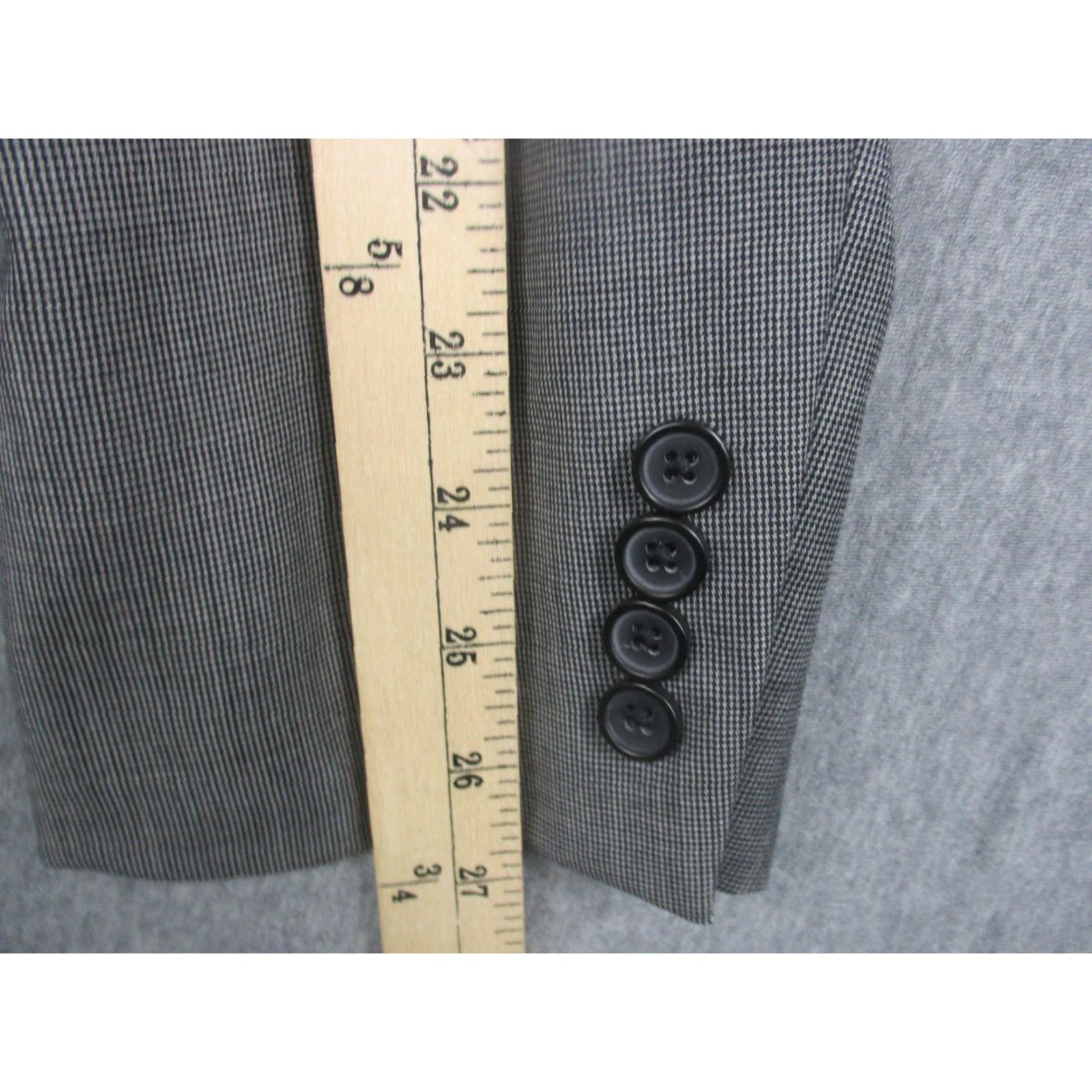 Brooks Brothers Brooks Brothers Blazer Mens 40L Gray Check 346 Fitzgerald Fit Wool Suit Jacket Size 40R - 5 Thumbnail