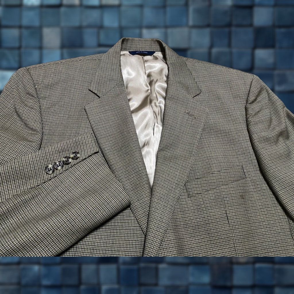 Brooks Brothers Brooks Brothers Blazer Mens 44 Multicolor Plaid Wool Cashmere Two-Button Jacket Regular Mature? Size 44R - 1 Thumbnail