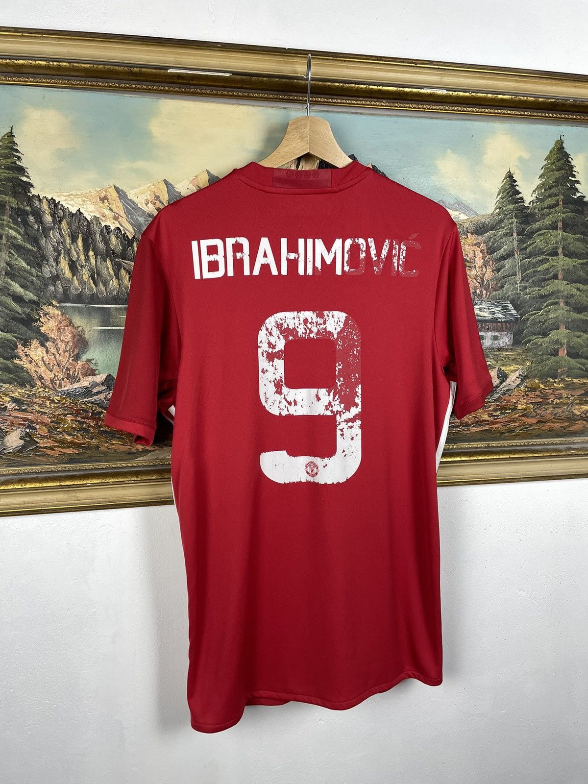Adidas Adidas Manchester United Red Jersey T-shirt Tee Ibrahimovic Size US M / EU 48-50 / 2 - 6 Thumbnail