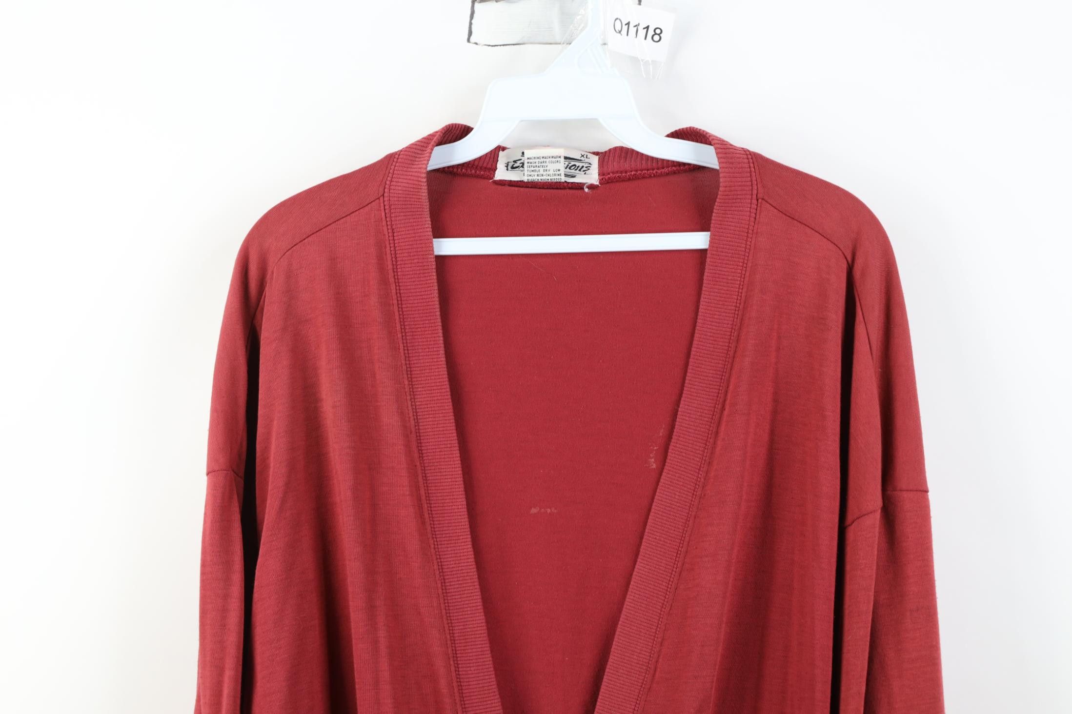 Vintage Vintage 90s Streetwear Lightweight Knit Cardigan Sweater Size US XL / EU 56 / 4 - 2 Thumbnail