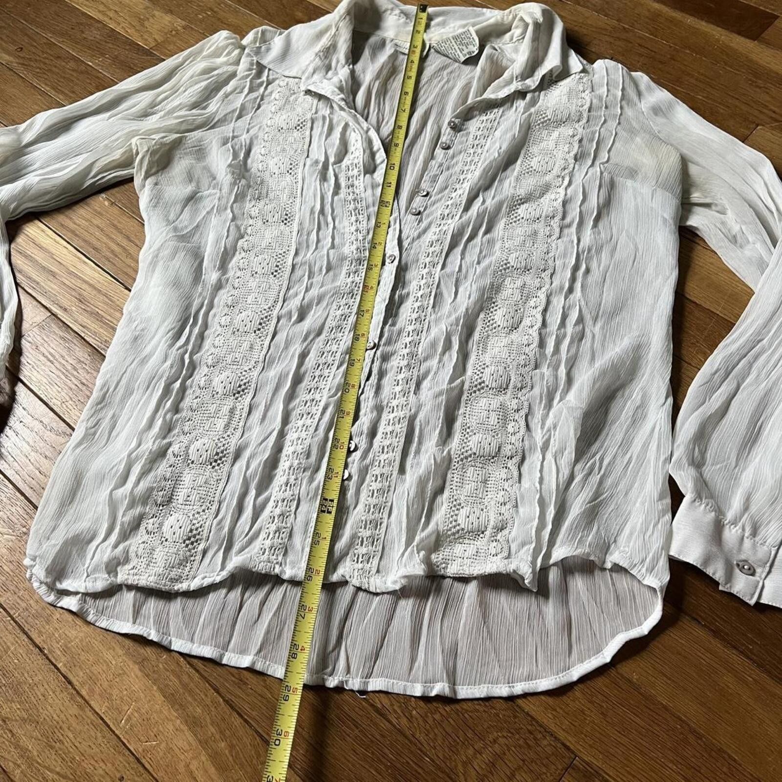 Other White Stag Women's Sheer Blouse Size XL / US 12-14 / IT 48-50 - 4 Thumbnail