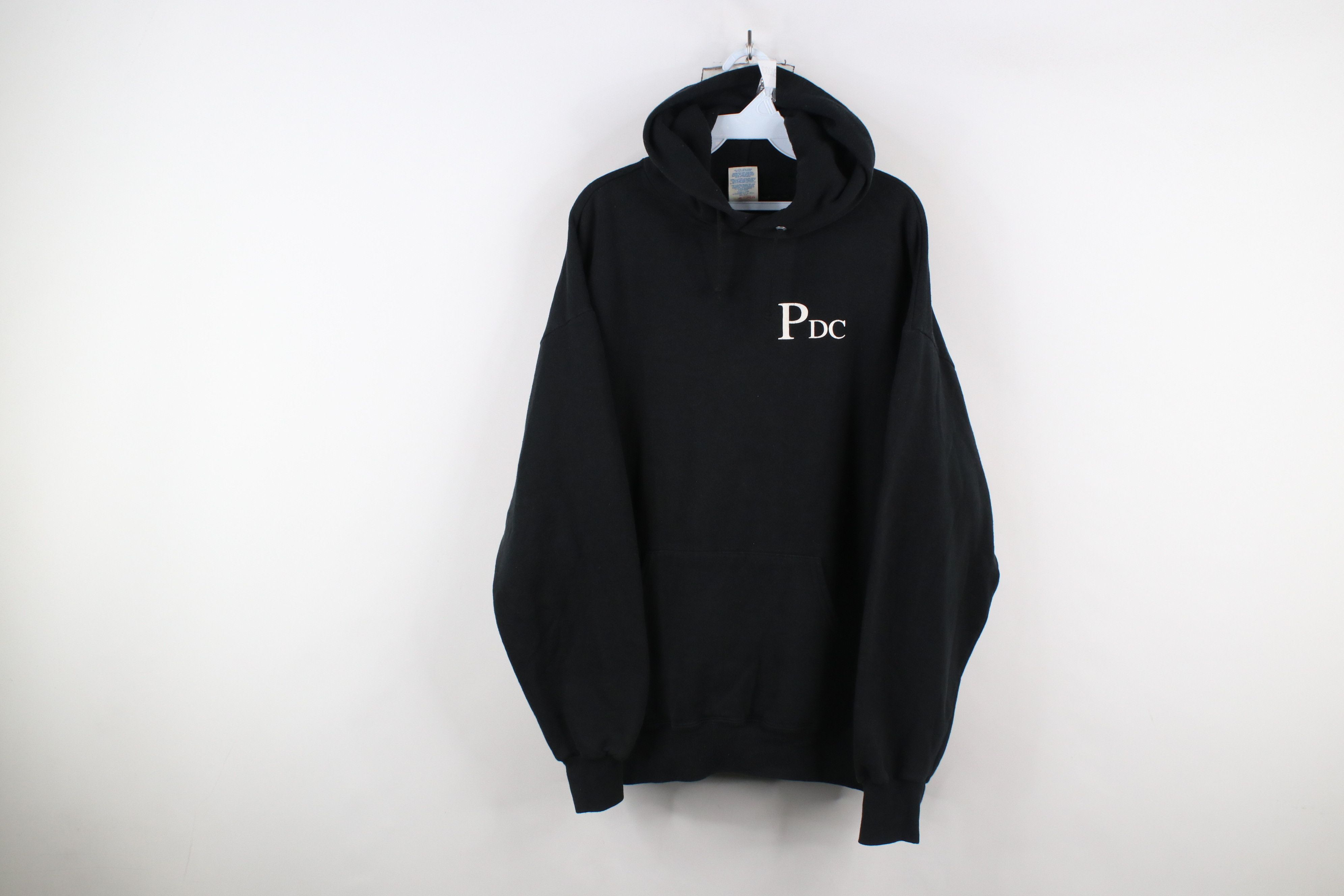 Vintage Vintage 90s Pattys Dance Center Hoodie Sweatshirt Black USA Size US XL / EU 56 / 4 - 1 Thumbnail