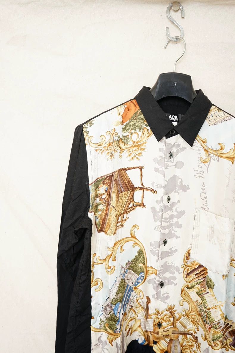 Comme des Garcons Comme Des Garcons Silk Patchwork Shirt Size M / US 6-8 / IT 42-44 - 2 Thumbnail