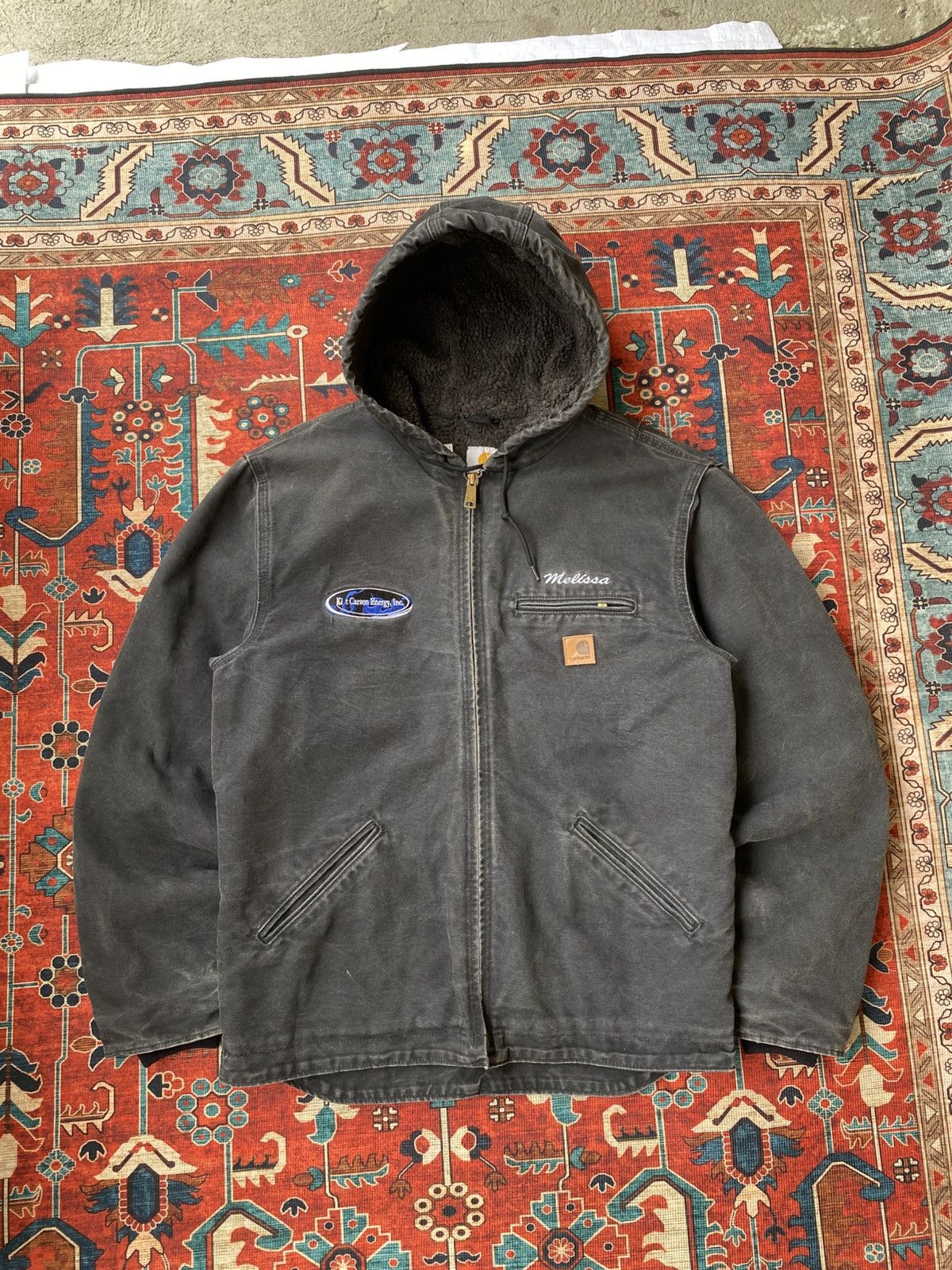 Carhartt Carhartt Jacket Sherpa Lined J141 BLK Leather patch Size US M / EU 48-50 / 2 - 4 Thumbnail