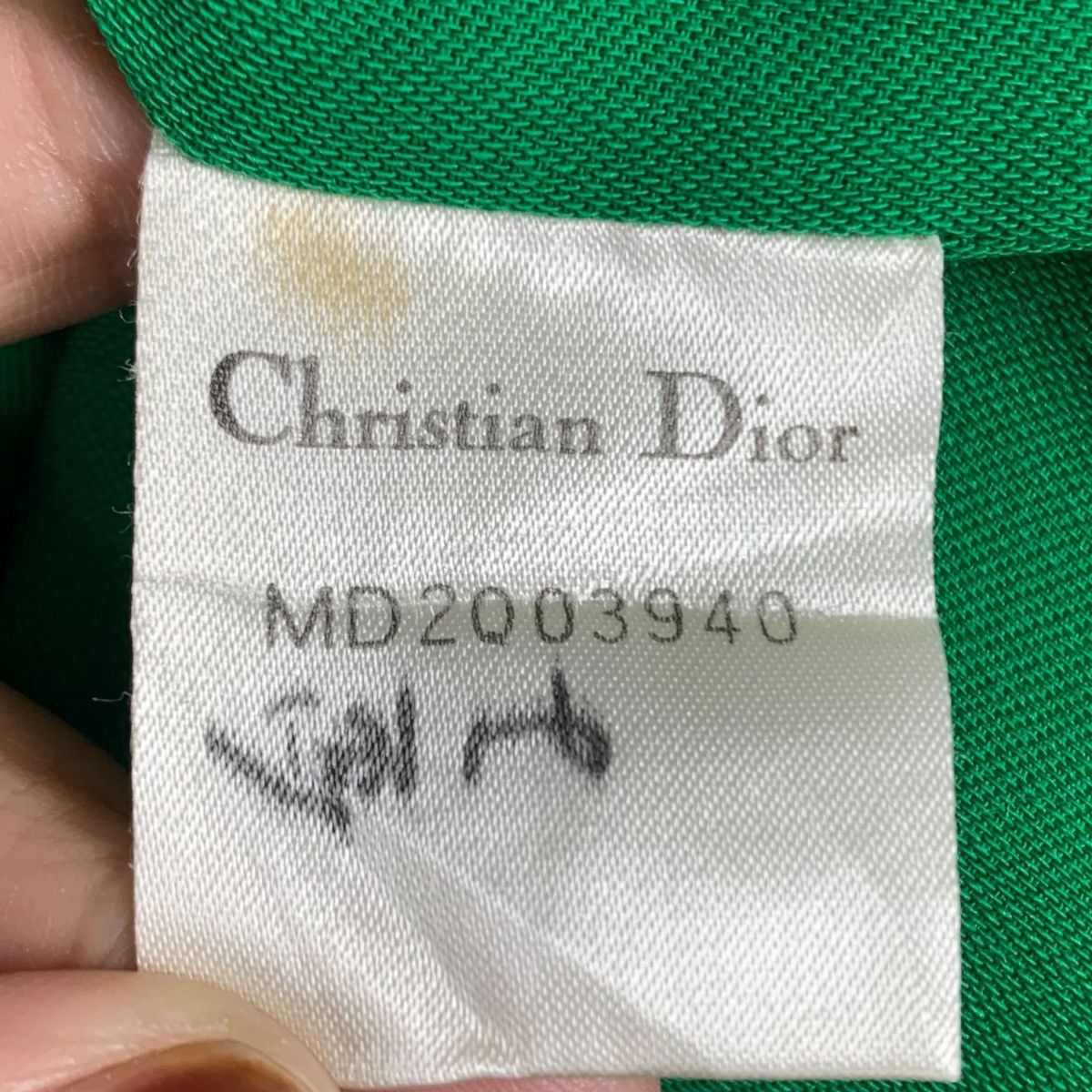 Christian Dior Monsieur × Vintage Vintage 90s CHRISTIAN DIOR Button Up Tweed Green Blazer Size XS / US 0-2 / IT 36-38 - 5 Thumbnail