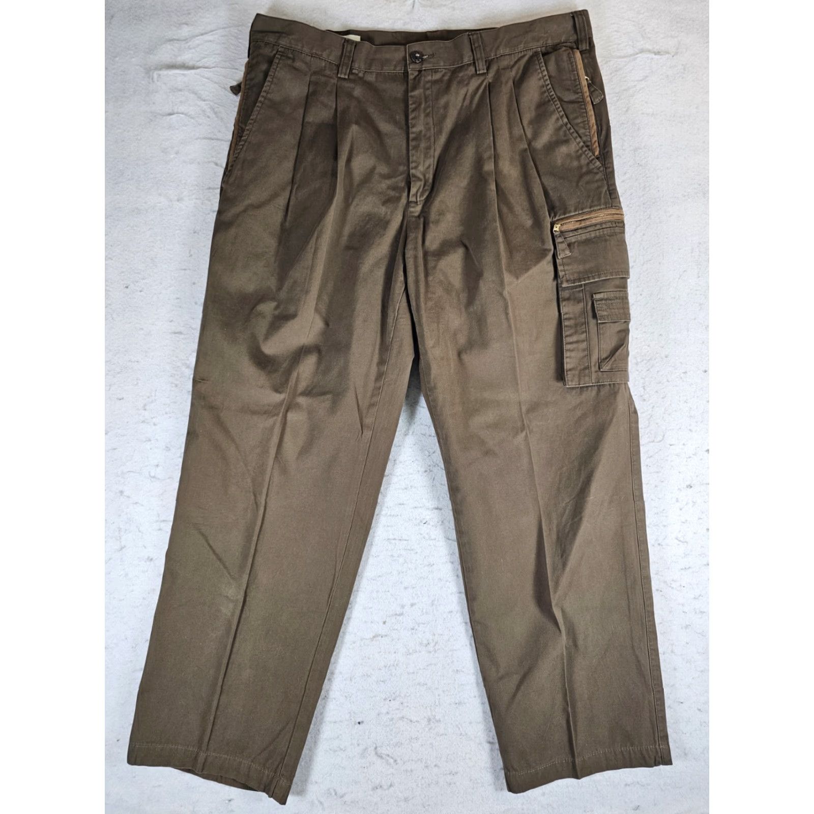 Orvis VINTAGE Orvis Pants Outdoors Cargo Pockets 100% Cotton Men's 38x30 Brown Size US 38 / EU 54 - 6 Thumbnail