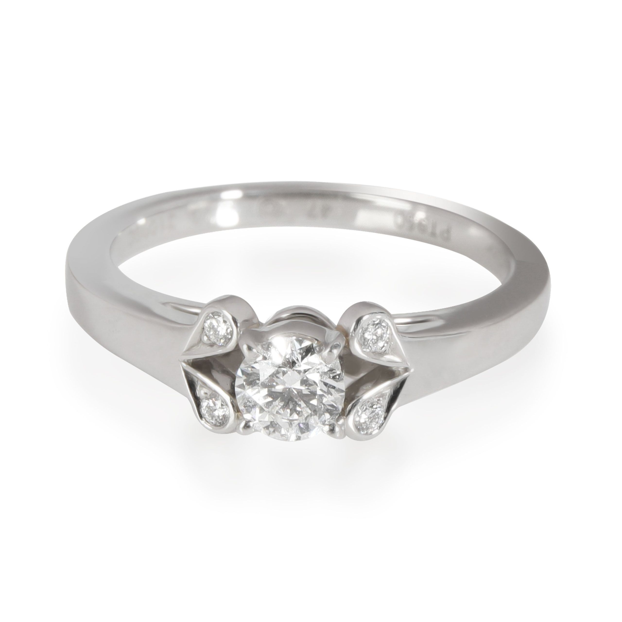 image of Cartier Ballerine Diamond Engagement Ring In Platinum F Vs2 0.23 in Silver, Women's