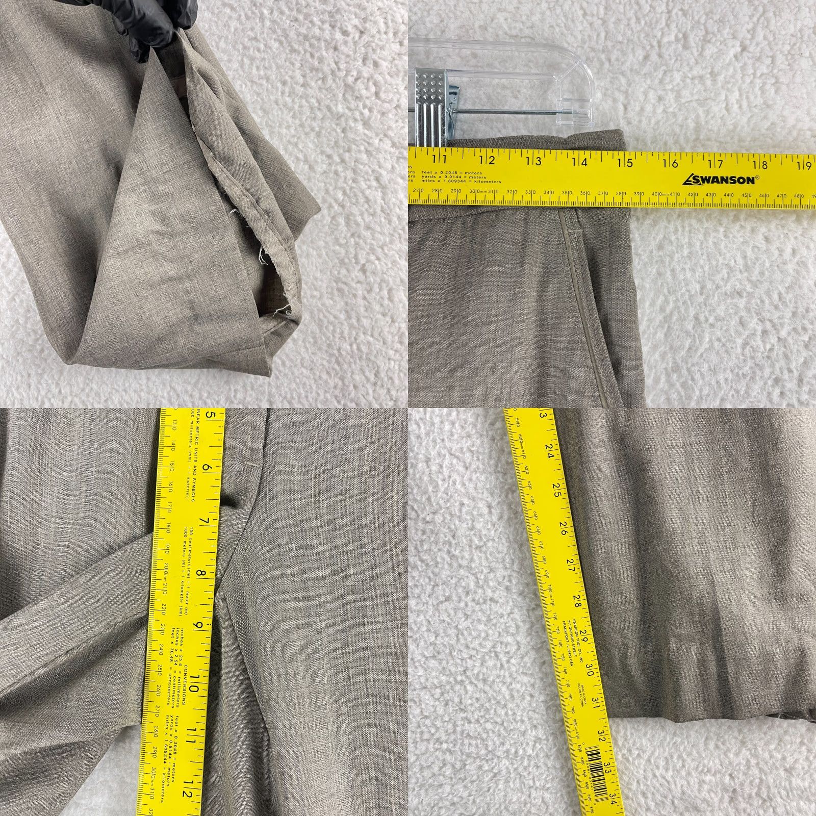 Theory Theory Brown Wide-Leg Wool Dress Pants Womens Size 30 Flat Front Work Wear Size 30" / US 8 / IT 44 - 9 Thumbnail