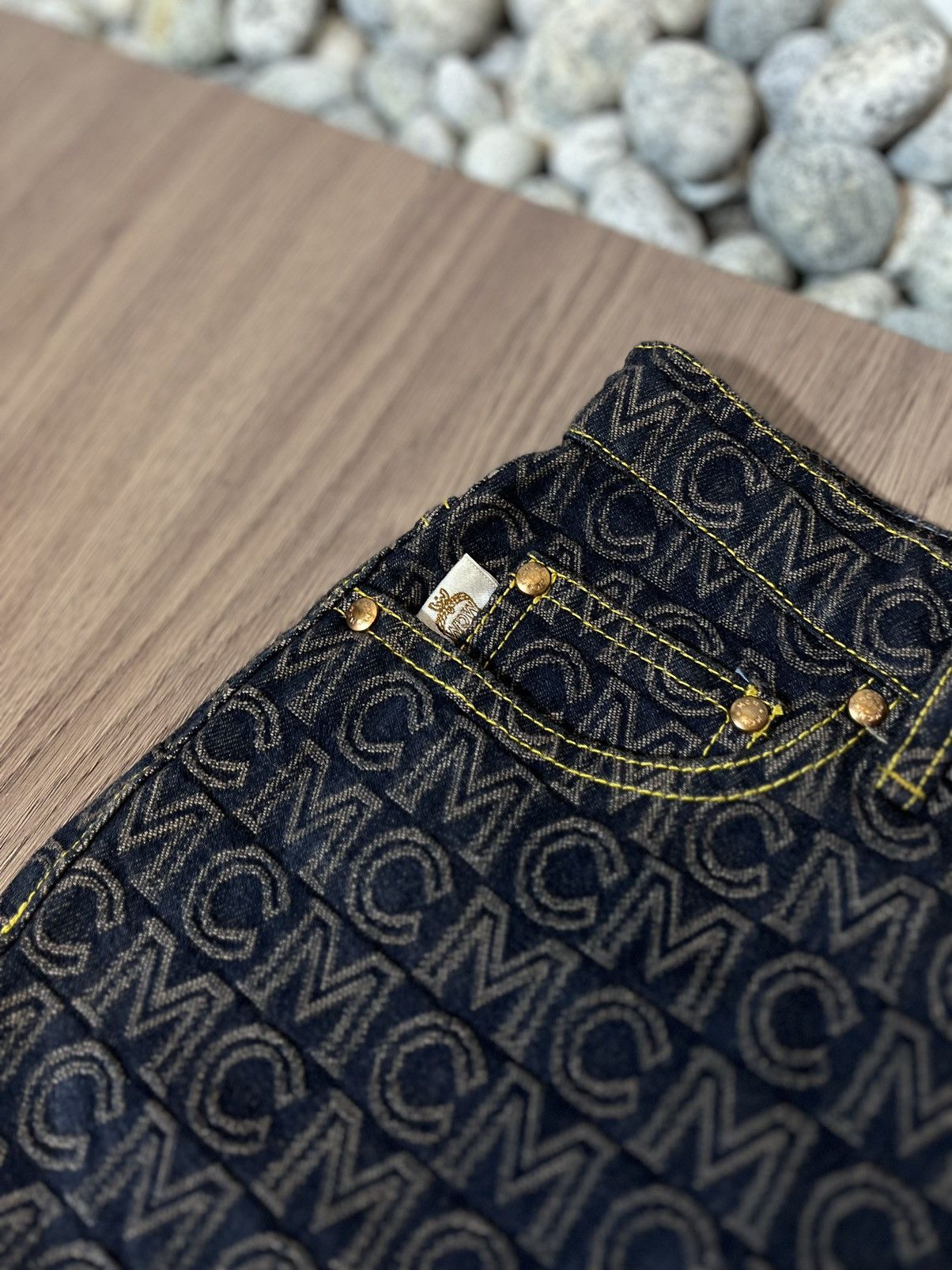 MCM MCM Legere Vintage Monogram Denim Size US 26 / EU 42 - 8 Thumbnail