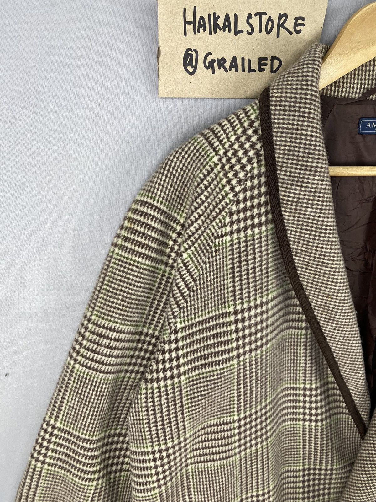 Designer Vintage Amour Homme Kimono Cardigan Houndstooth Size L / US 10 / IT 46 - 2 Thumbnail