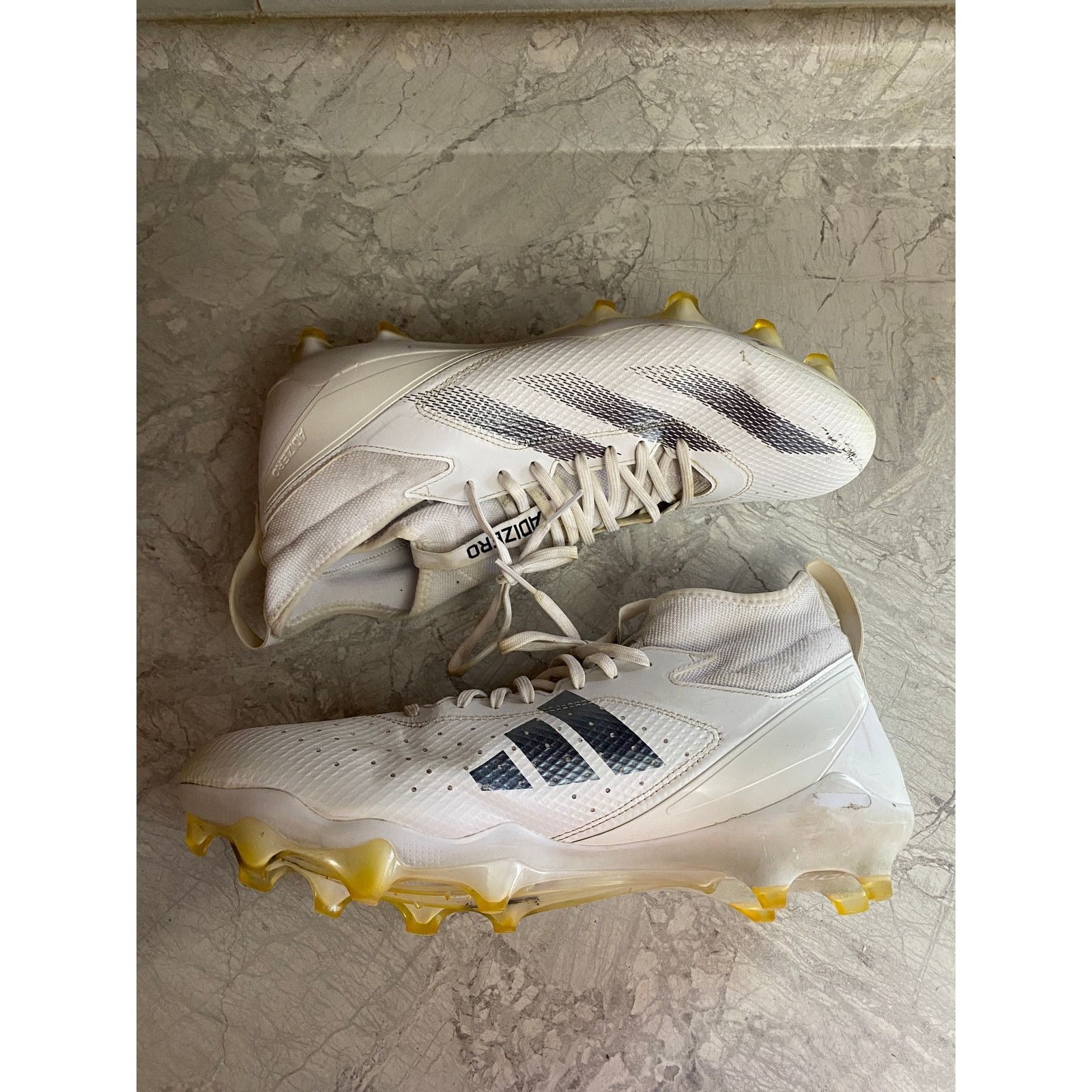 Adidas Adidas Adizero White and Gray Football Cleats Size 14 Size US 14 / EU 47 - 7 Thumbnail